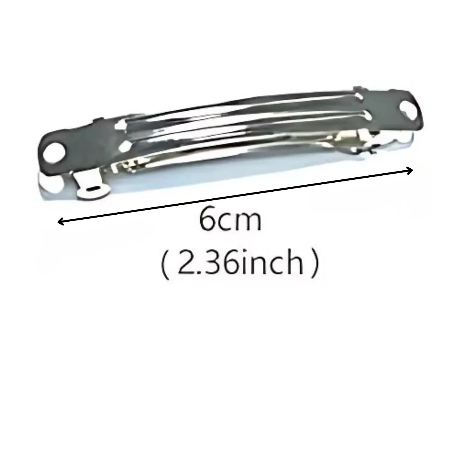 Barrette Blanks, 6, 8 or 10cm, 5 Sets, Silver - Image 6