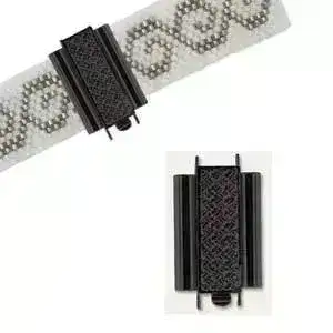 Beadslide Crosshatch, Tube Clasp, 10x18mm - Image 3