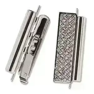 Beadslide Crosshatch, Tube Clasp, 10x24mm - Image 6