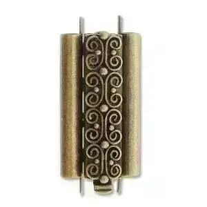Beadslide Squiggle, Tube Clasp, 10x24mm - Image 7