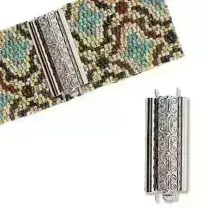 Beadslide Squiggle, Tube Clasp, 10x29mm - Image 7