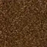 11/0 Delica Beads, DB1393 Dark Topaz Lined Amber, 5 grams
