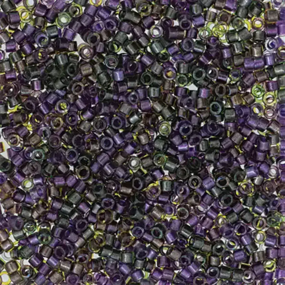 11/0 Delica Beads, DB991 Purple Green, 5 grams