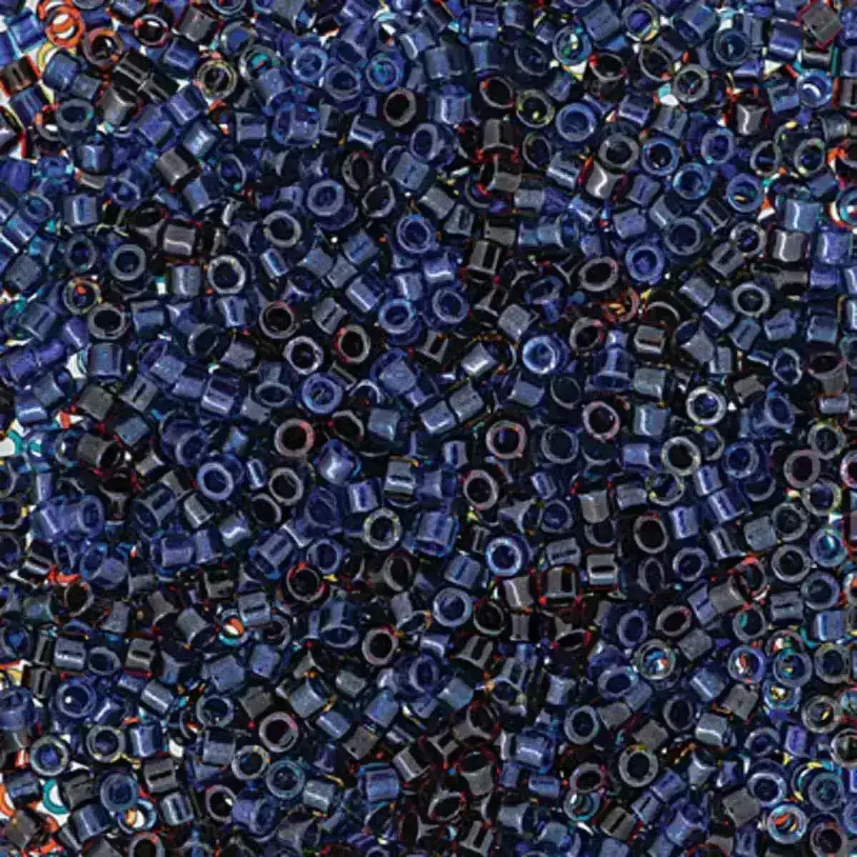 11/0 Delica Beads, DB992 Mostly Blue, 5 grams