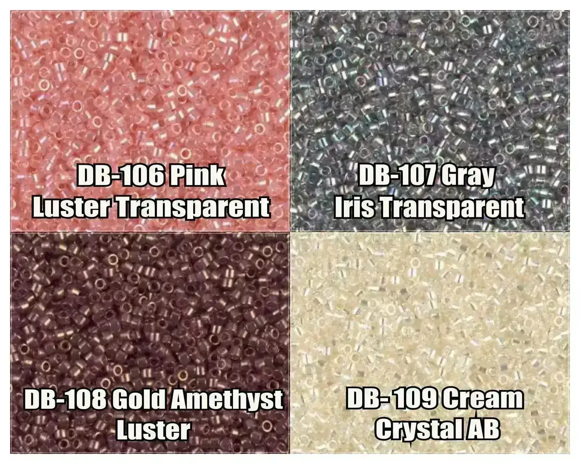 11/0  Delica Beads, DB0106, DB0107, DB0108, DB0109