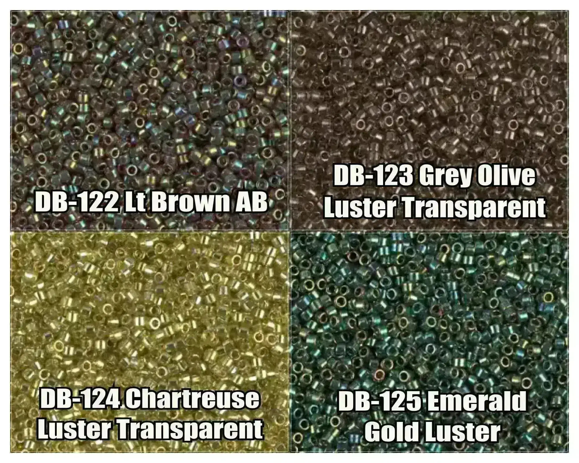 11/0  Delica Beads, DB0122, DB0123, DB0124, DB0125