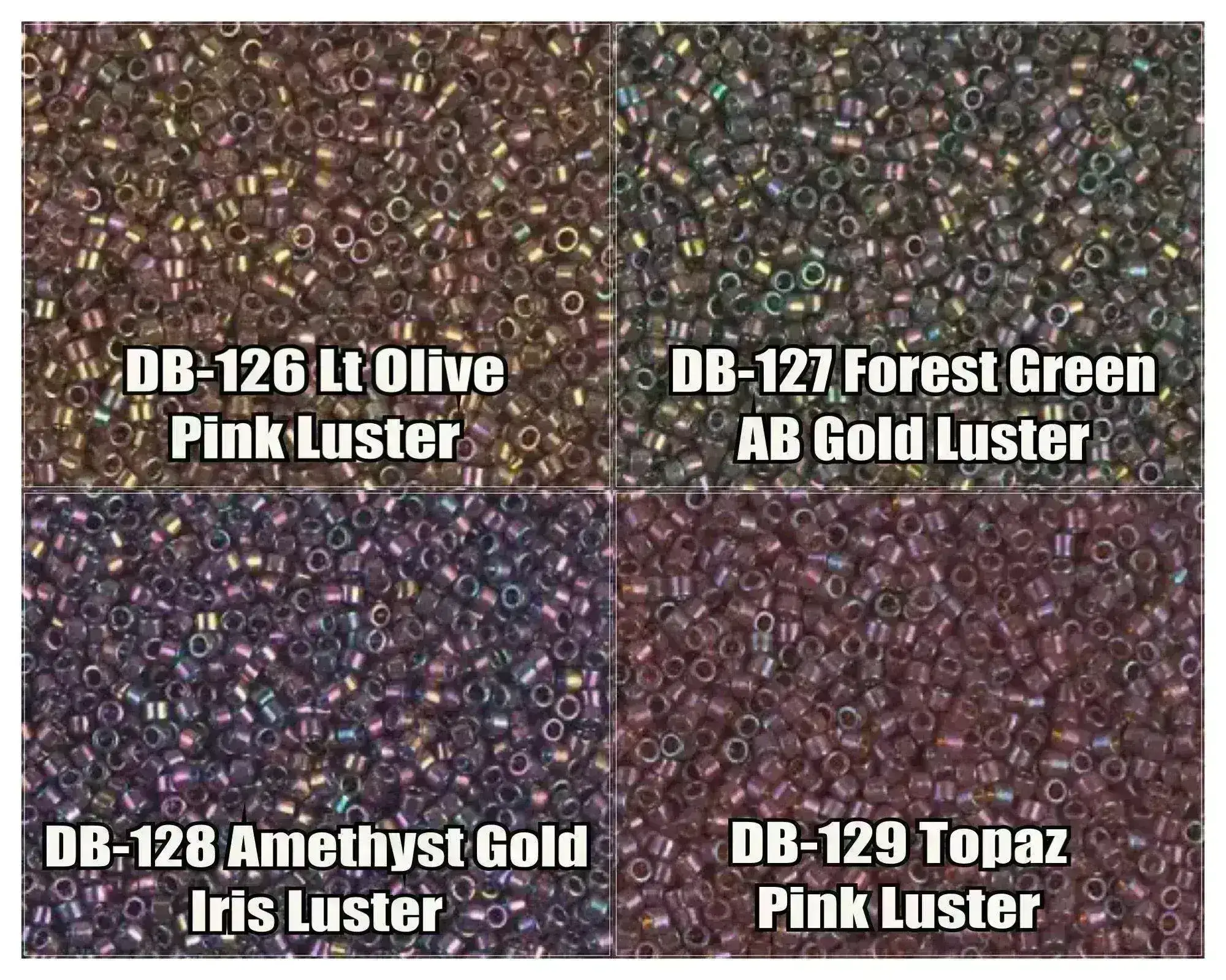 11/0  Delica Beads, DB0126, DB0127, DB0128, DB0129