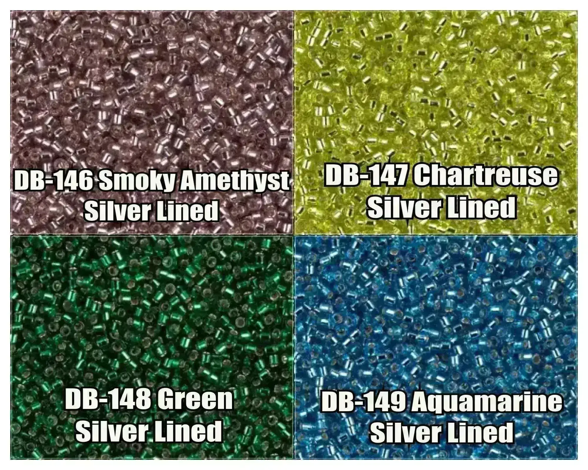 11/0  Delica Beads, DB0146, DB0147, DB0148, DB0149