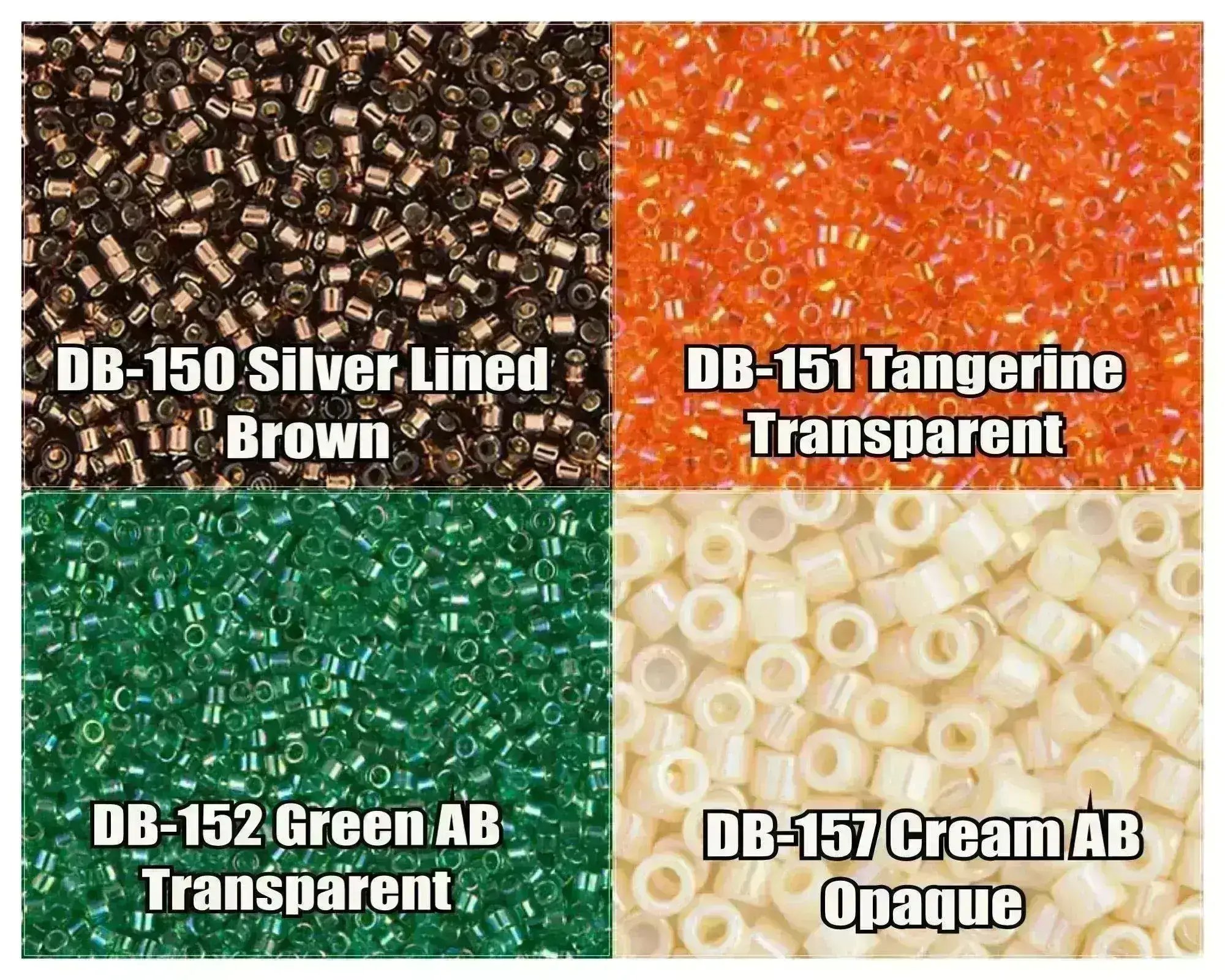 11/0  Delica Beads, DB0150, DB0151, DB0152, DB0157