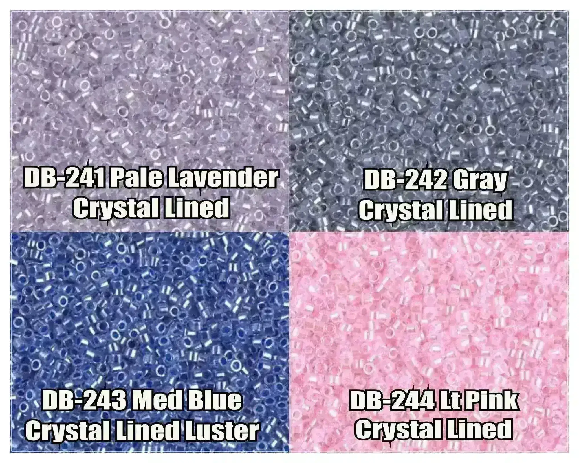 11/0 Delica Beads, DB0241, DB0242, DB0243, DB0244