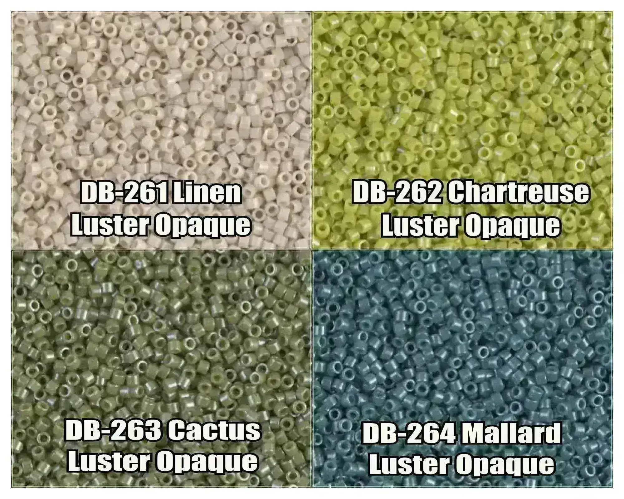 11/0 Delica Beads, DB0261, DB0262, DB0263, DB0264