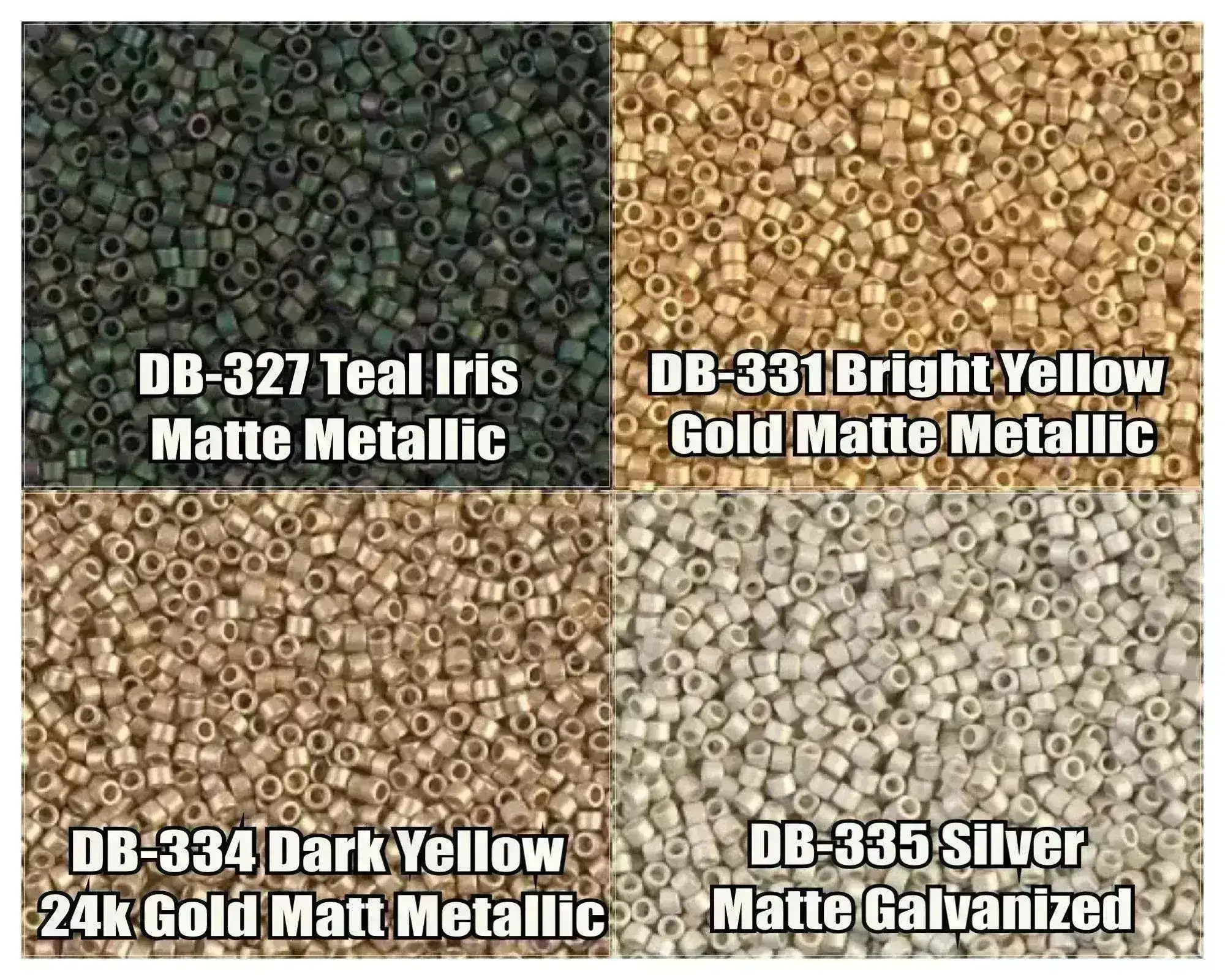 11/0  Delica Beads, DB0327, DB0331, DB0334, DB0335