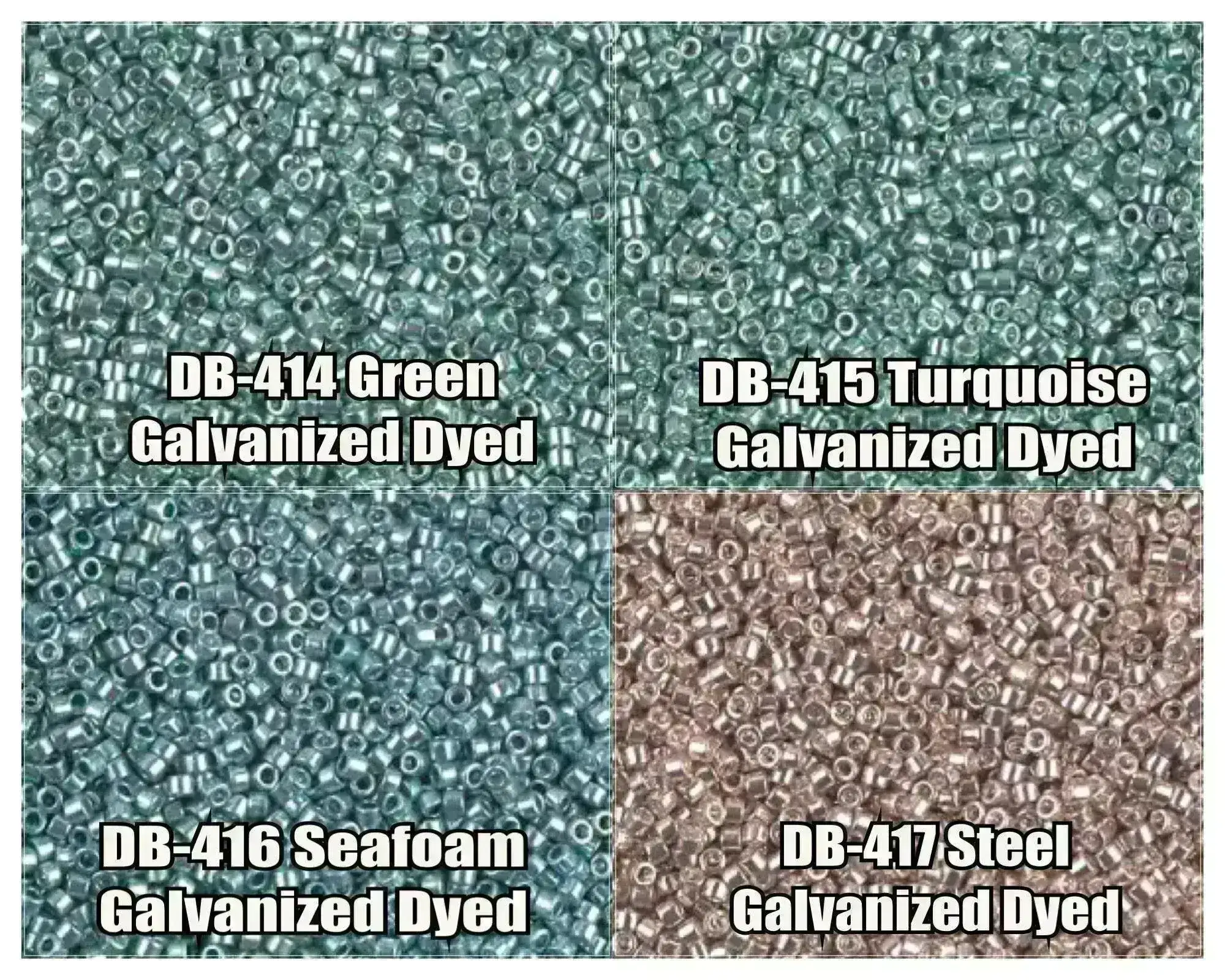 11/0  Delica Beads, DB0414, DB0415, DB0416, DB0417