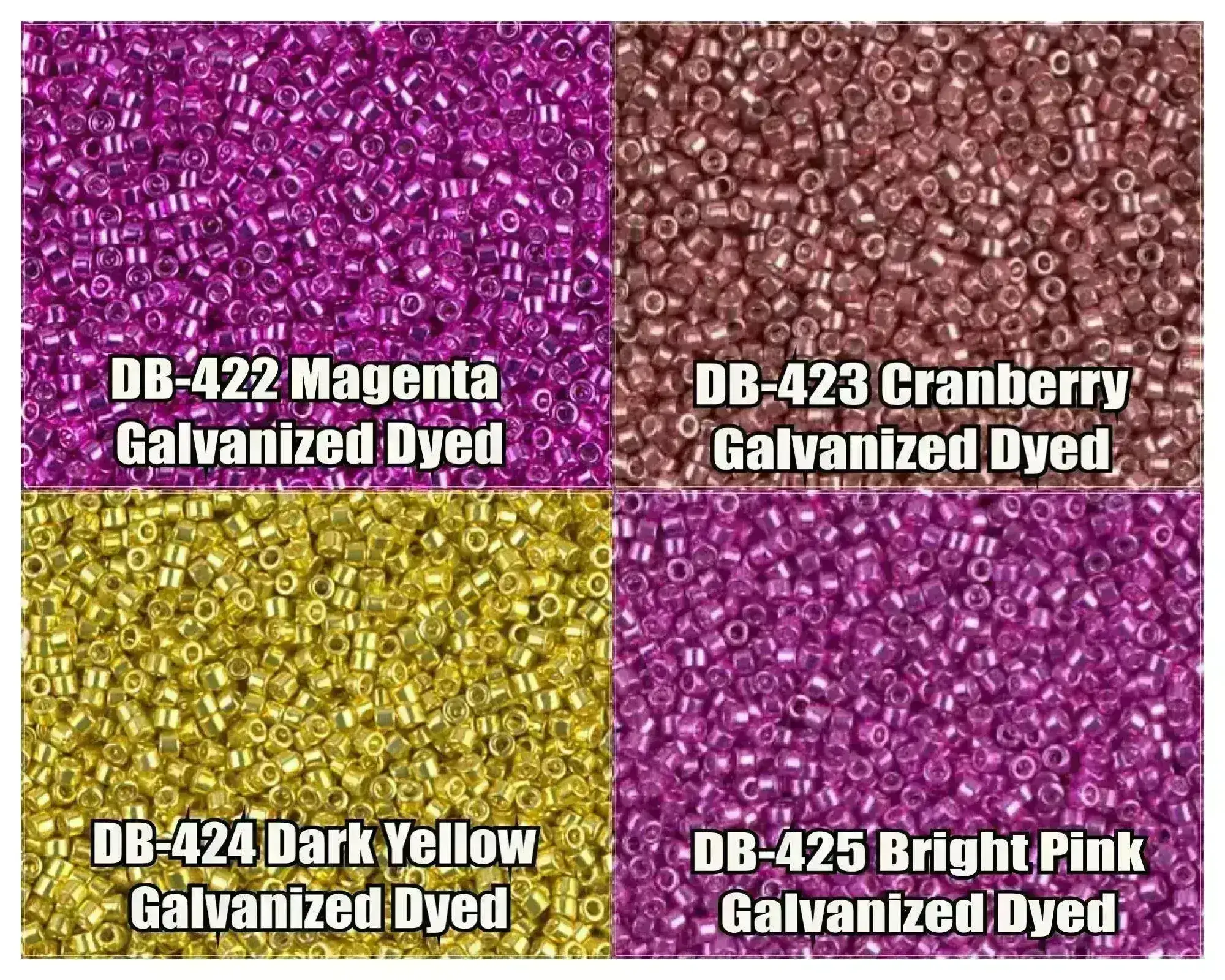 11/0  Delica Beads, DB0422, DB0423, DB0424, DB0425