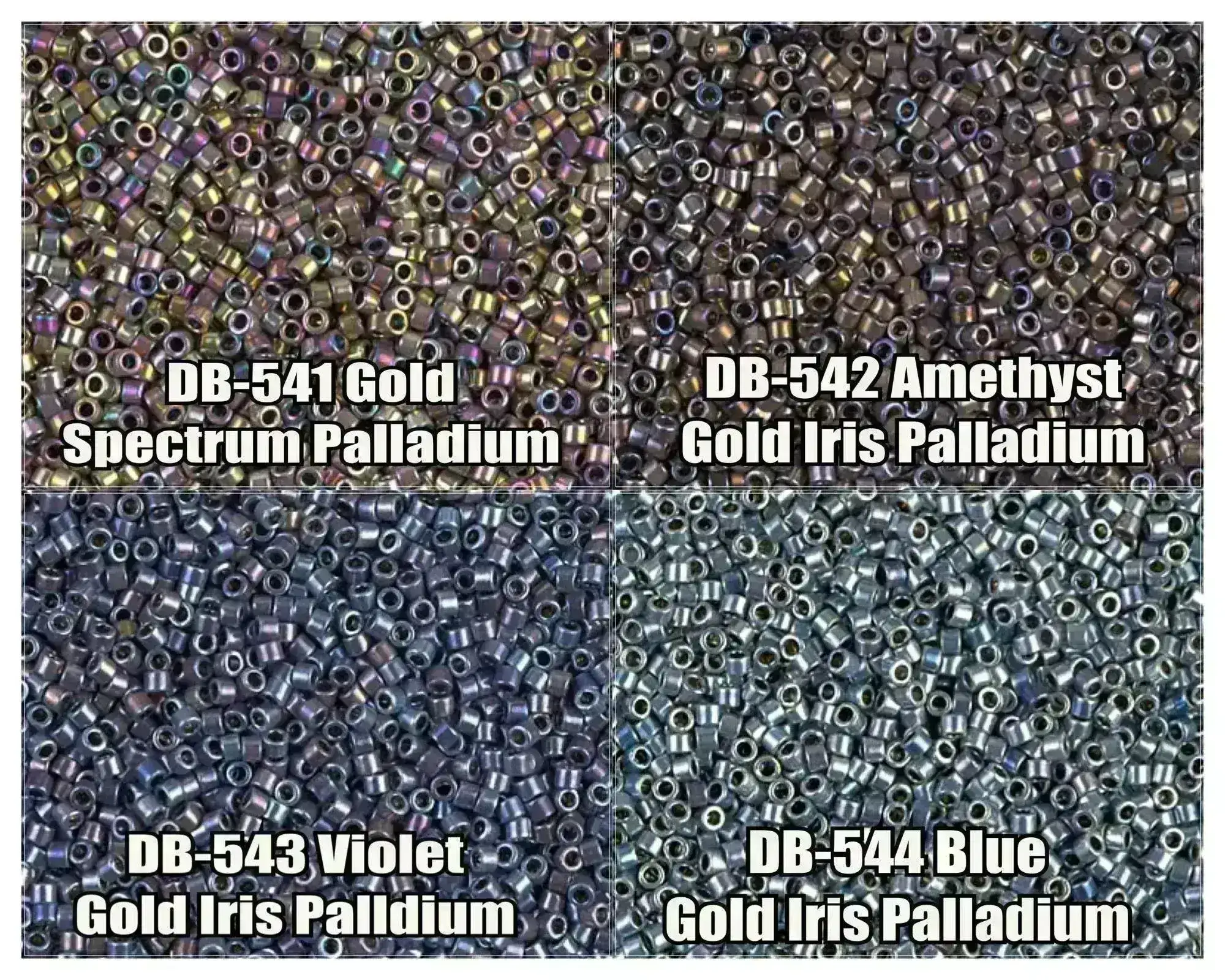 11/0 Delica Beads, DB0541, DB0542, DB0543, DB0544