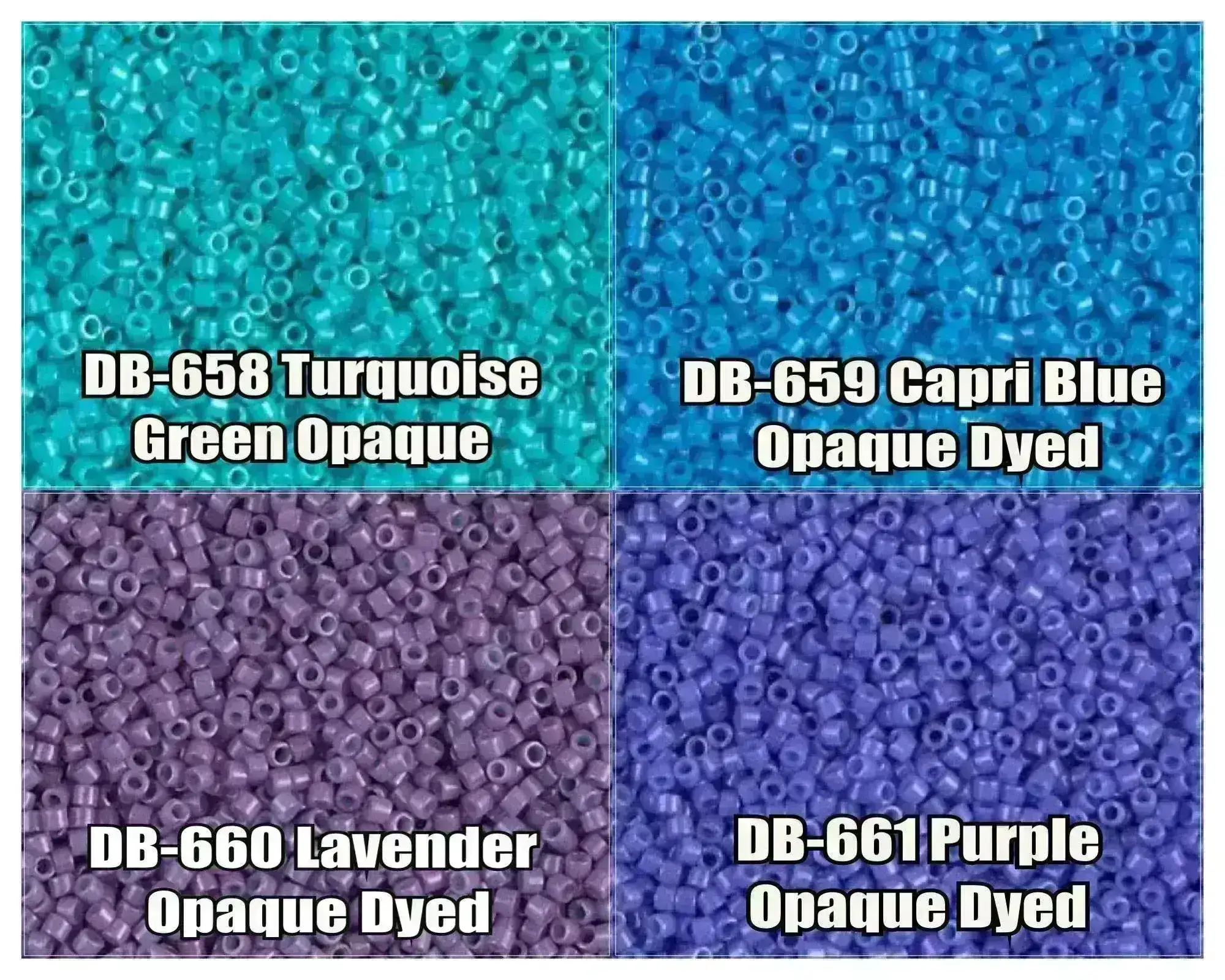 11/0 Delica Beads, DB0658, DB0659, DB0660, DB0661