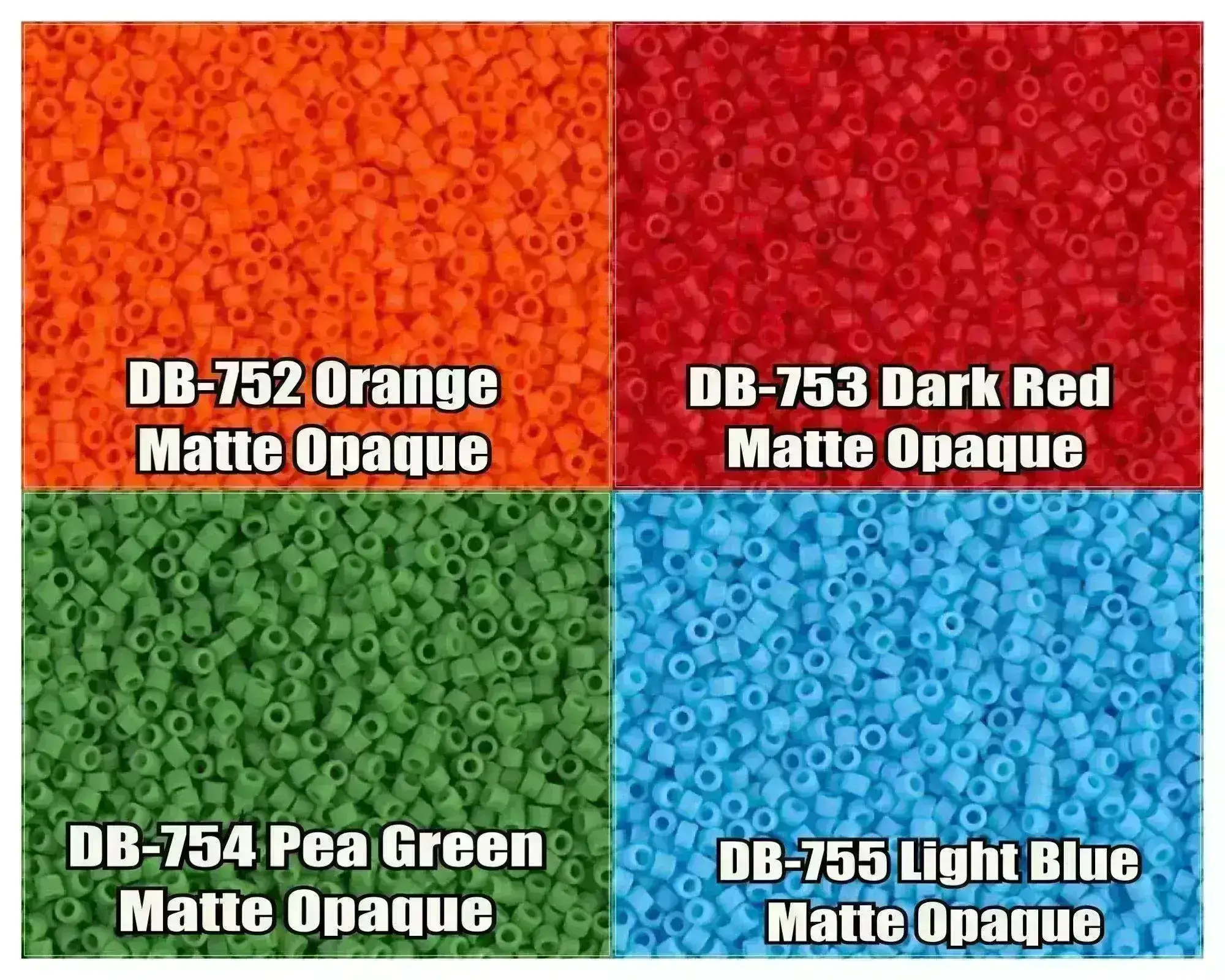 11/0 Delica Beads, DB0752, DB0753, DB0754, DB0755