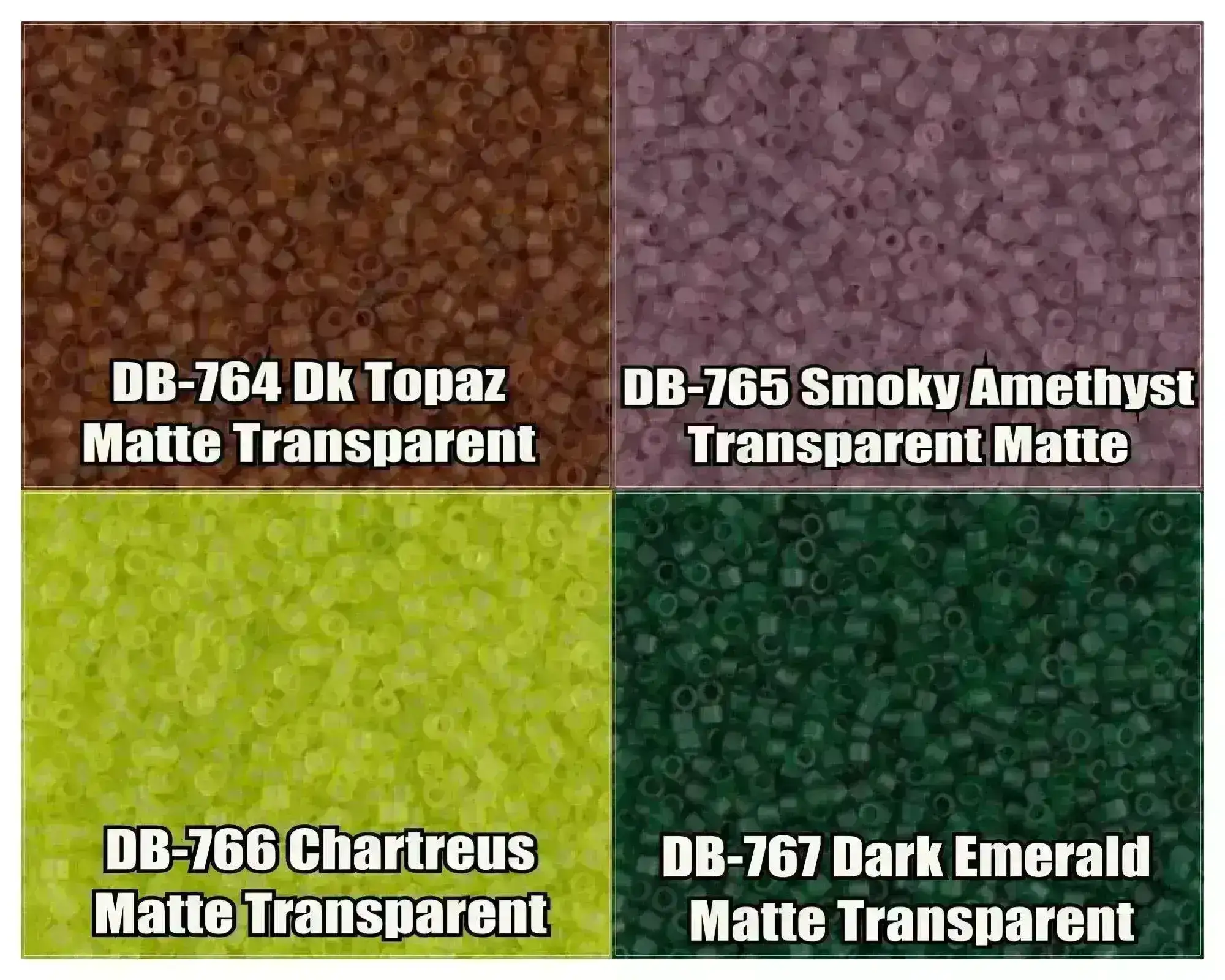 11/0 Delica Beads, DB0764, DB0765, DB0766, DB0767