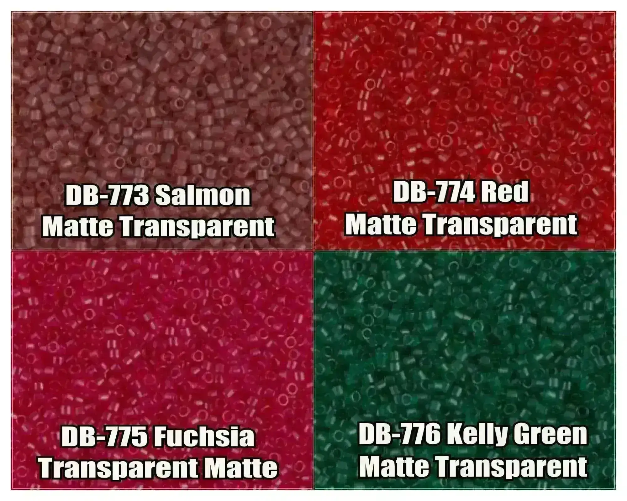 11/0 Delica Beads, DB0773, DB0774, DB0775, DB0776
