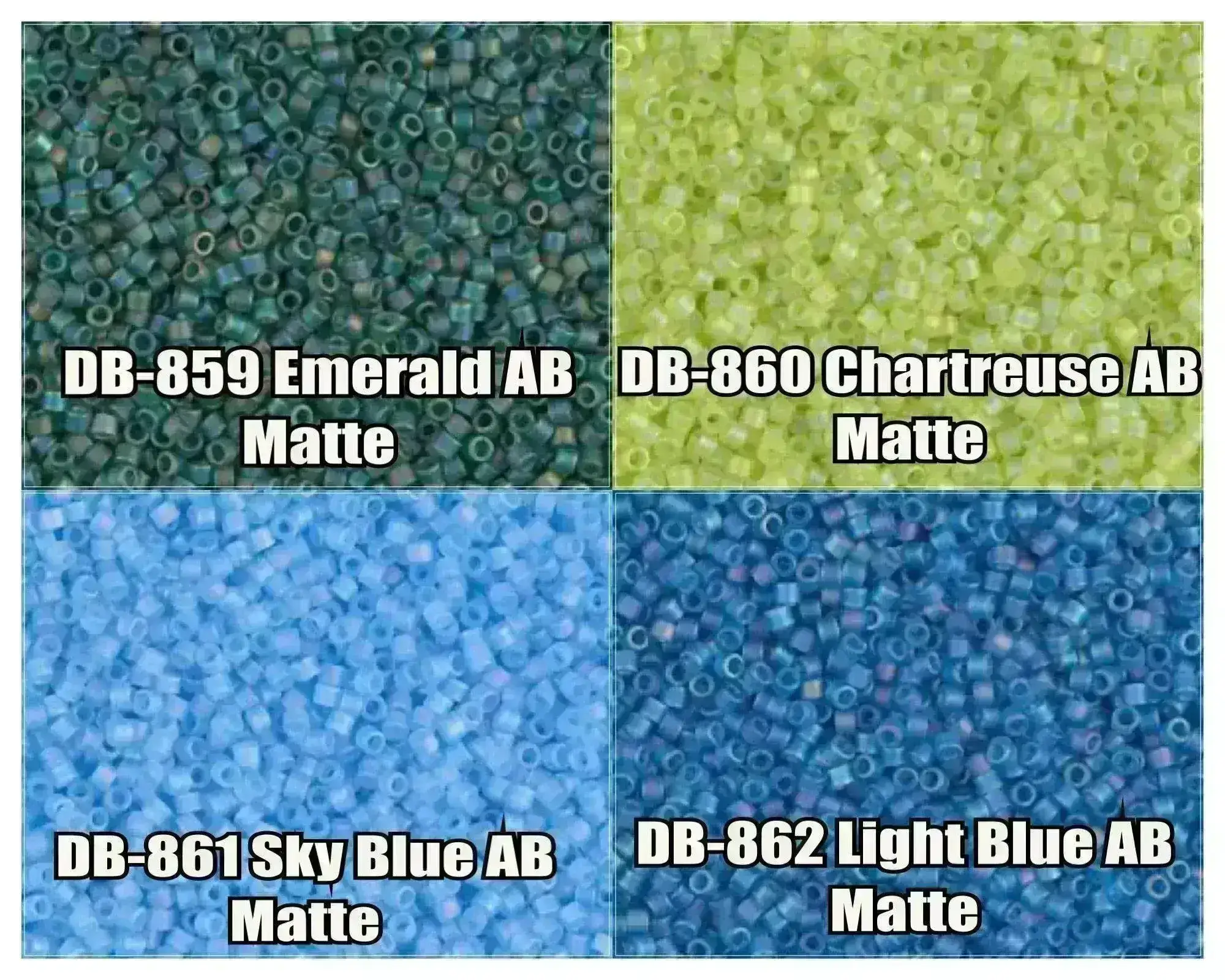 11/0 Delica Beads, DB0859, DB0860, DB0861, DB0862