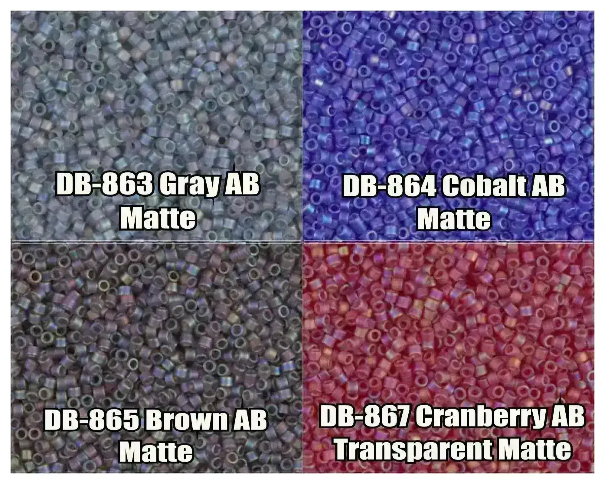 11/0 Delica Beads, DB0863, DB0864, DB0865, DB0867