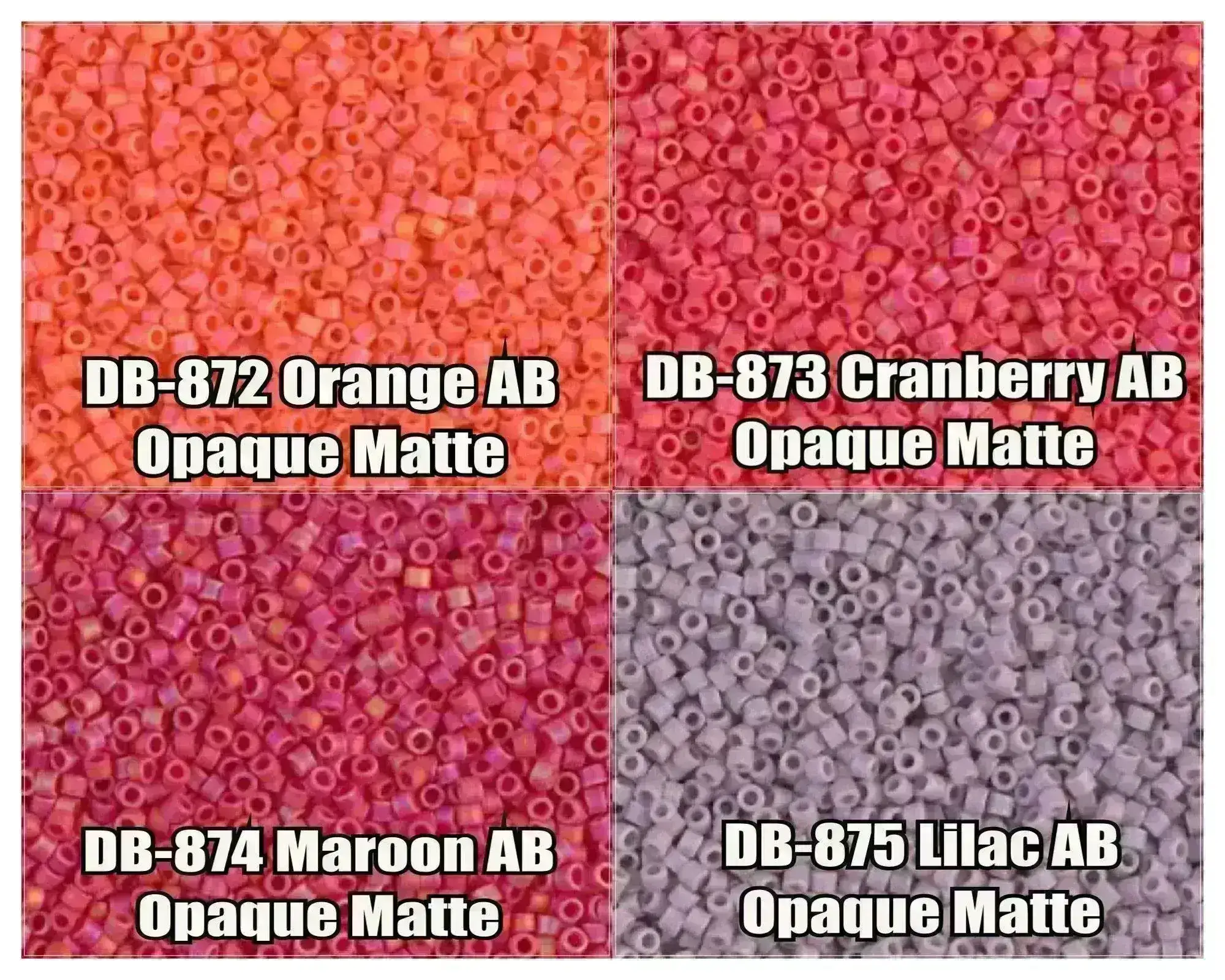 11/0 Delica Beads, DB0872, DB0873, DB0874, DB0875