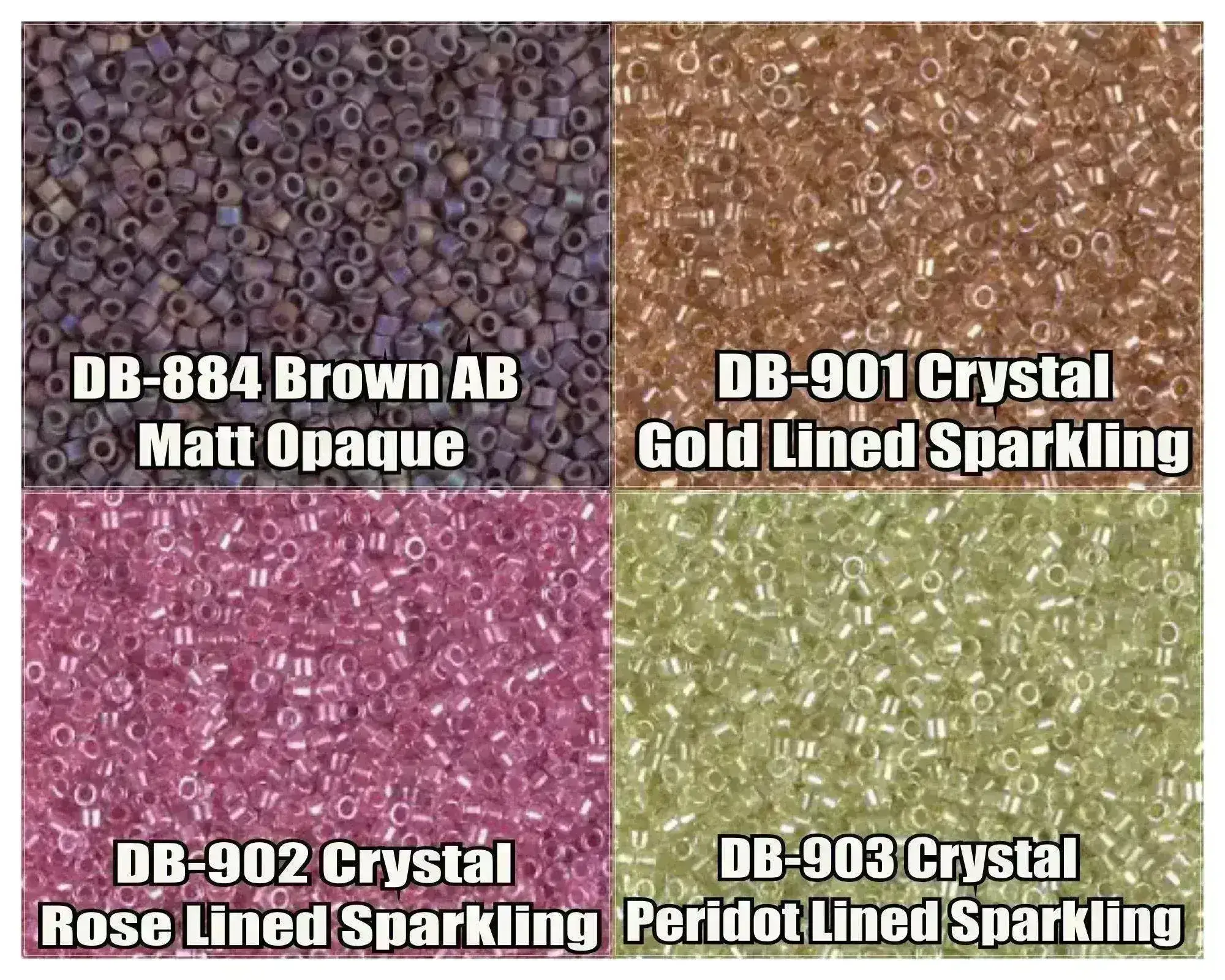11/0 Delica Beads, DB0884, DB0901, DB0902, DB0903
