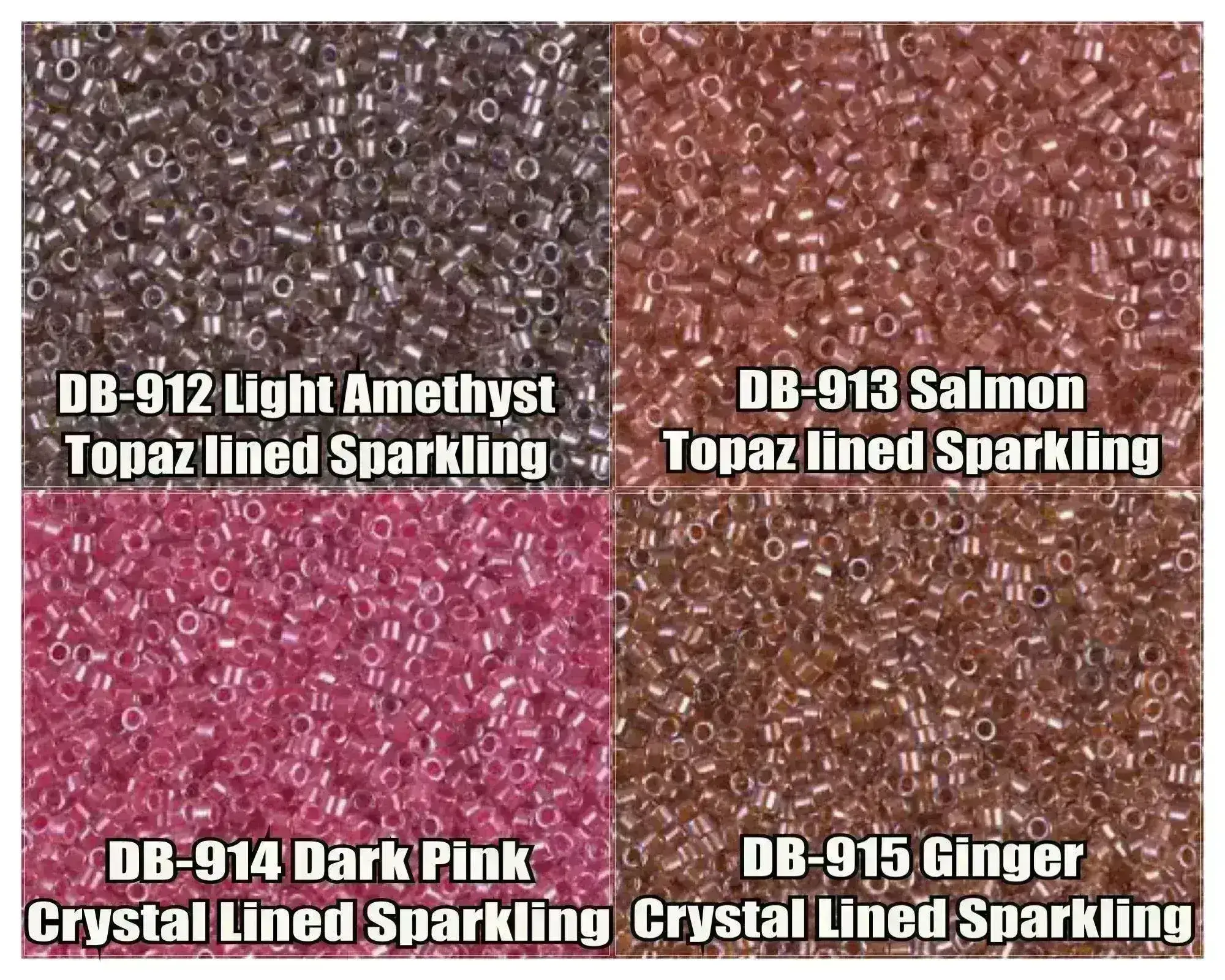 11/0 Delica Beads, DB0912, DB0913, DB0914, DB0915