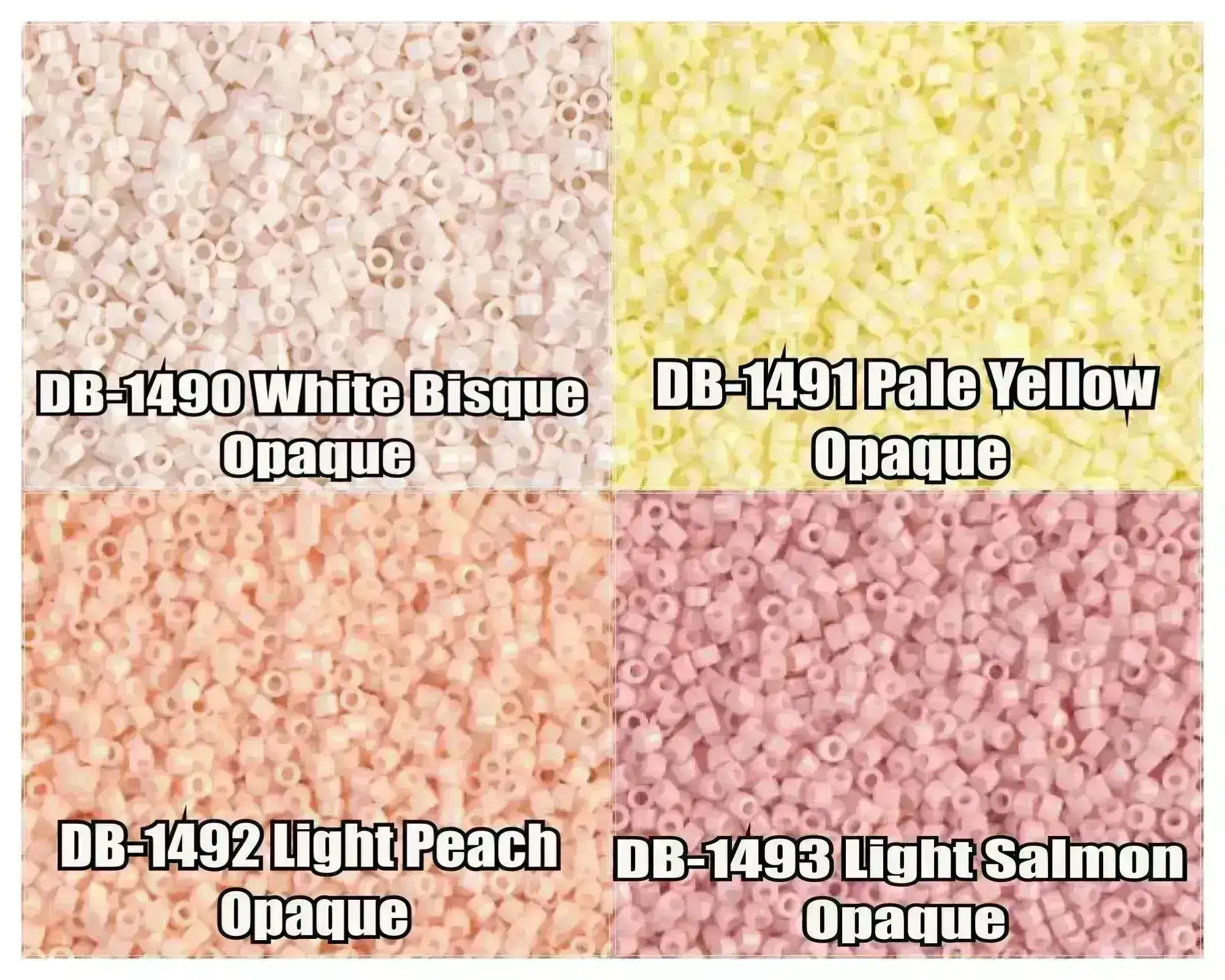 11/0  Delica Beads, DB1490, DB1491, DB1492, DB1493