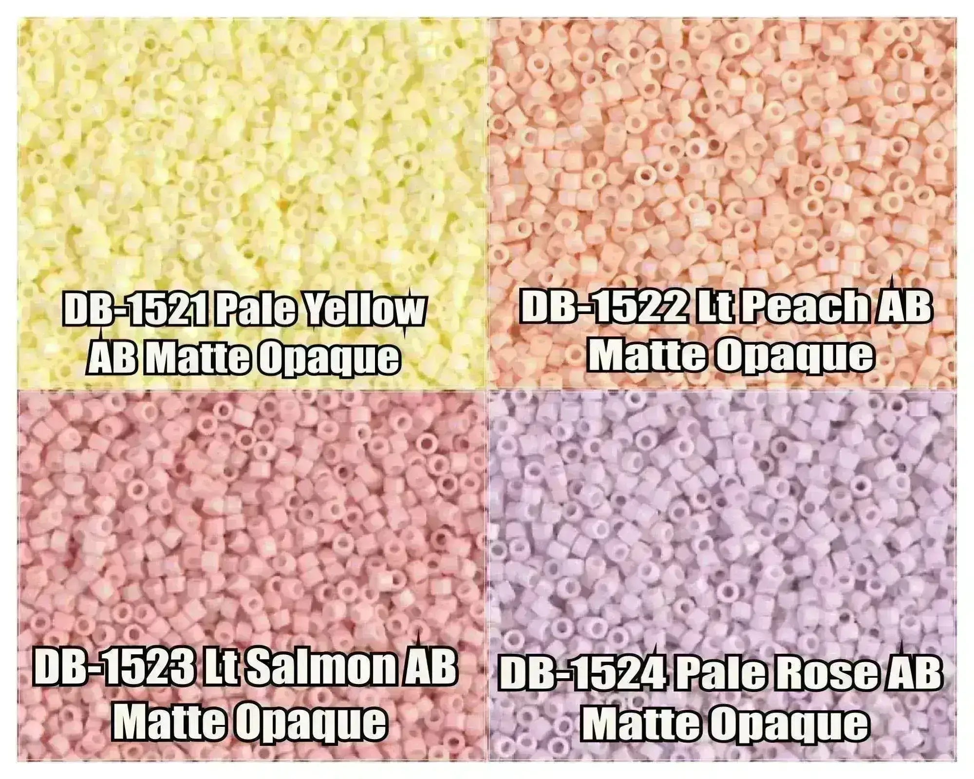 11/0 Delica Beads, DB1521, DB1522, DB1523, DB1524