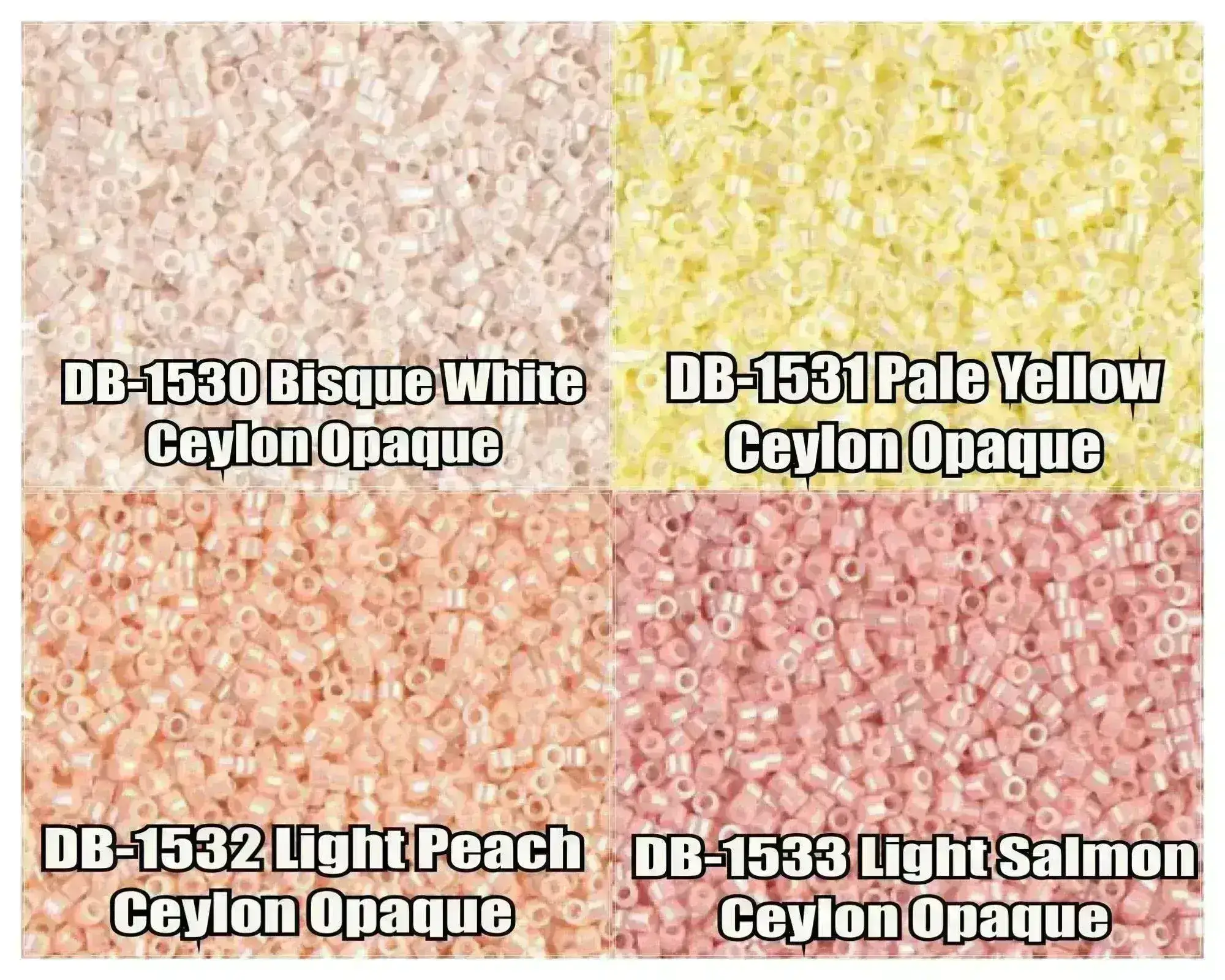 11/0 Delica Beads, DB1530, DB1531, DB1532, DB1533