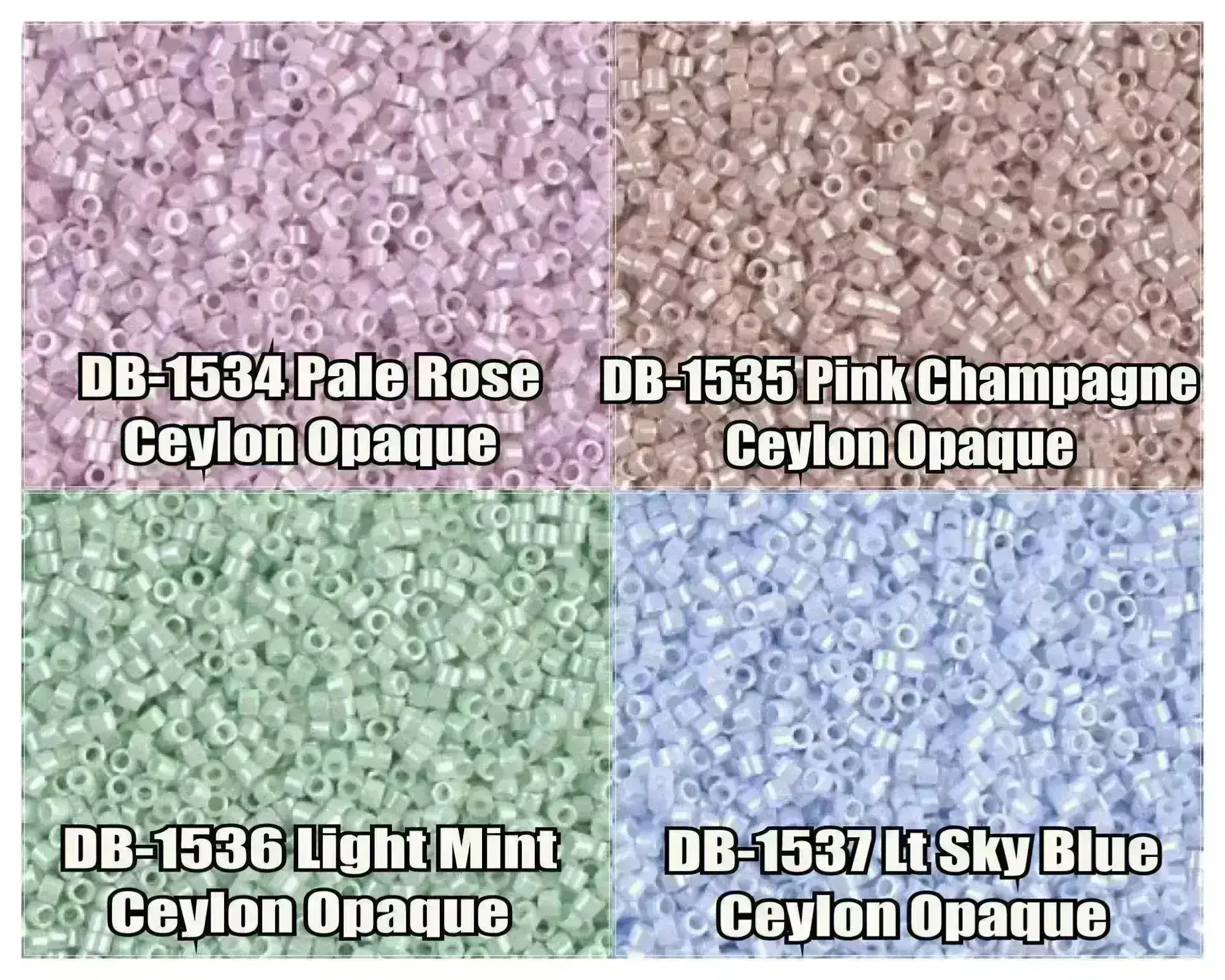 11/0 Delica Beads, DB1534, DB1535, DB1536, DB1537