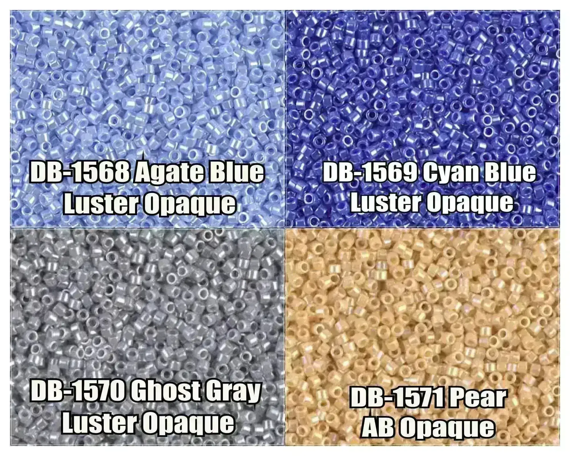 11/0 Delica Beads, DB1568, DB1569, DB1570, DB1571