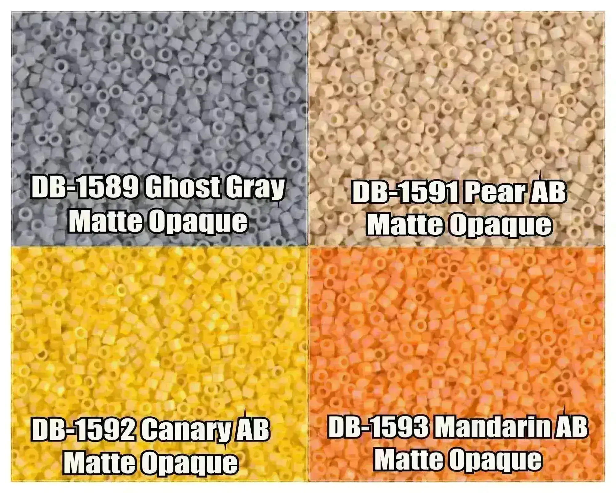 11/0  Delica Beads, DB1589, DB1591, DB1592, DB1593