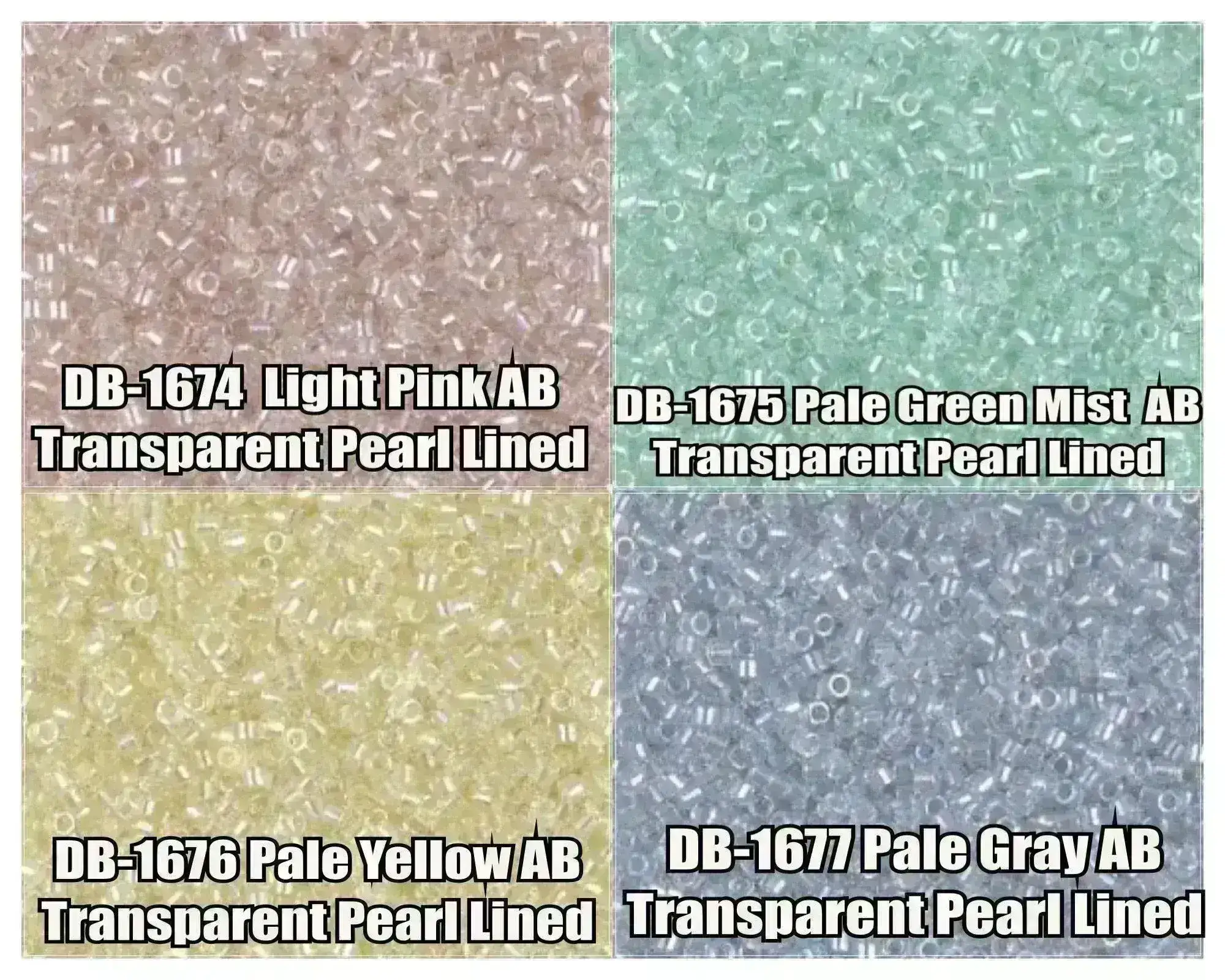 11/0 Delica Beads, DB1674, DB1675, DB1676, DB1677