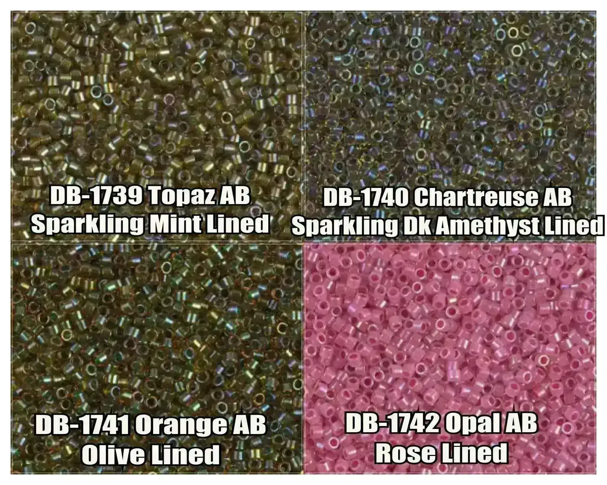 11/0 Delica Beads, DB1739, DB1740, DB1741, DB1742