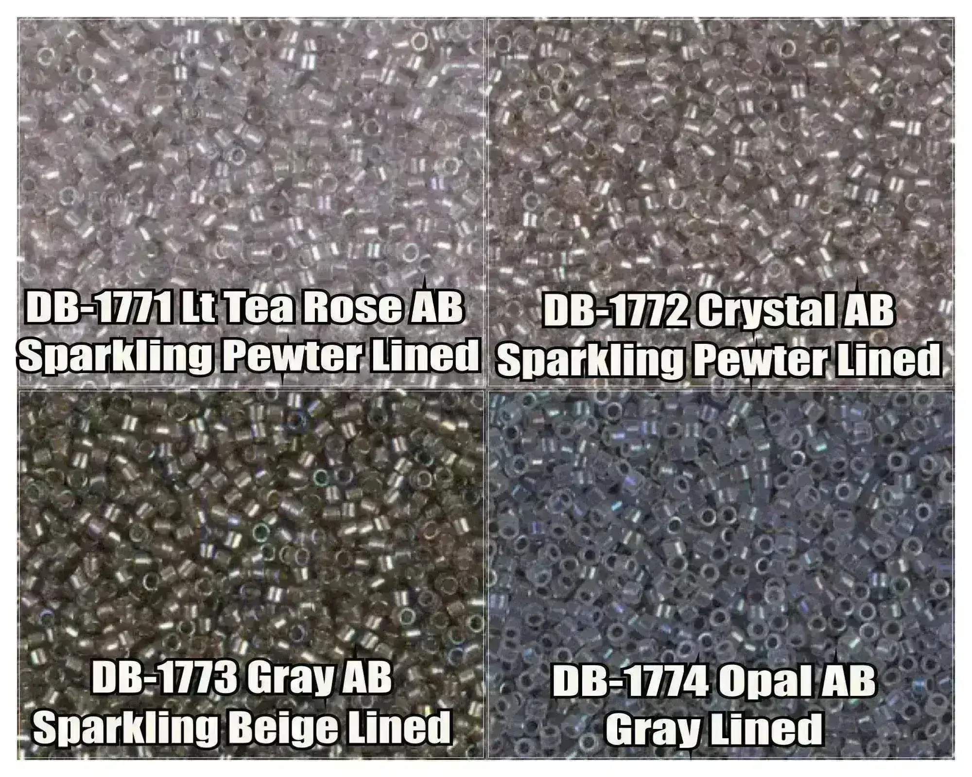 11/0  Delica Beads, DB1771, DB1772, DB1773, DB1774