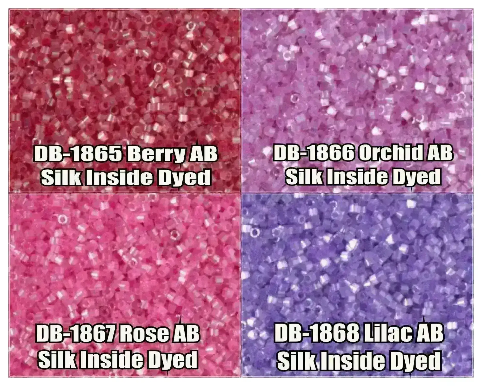 11/0 Delica Beads, DB1865, DB1866, DB1867, DB1868