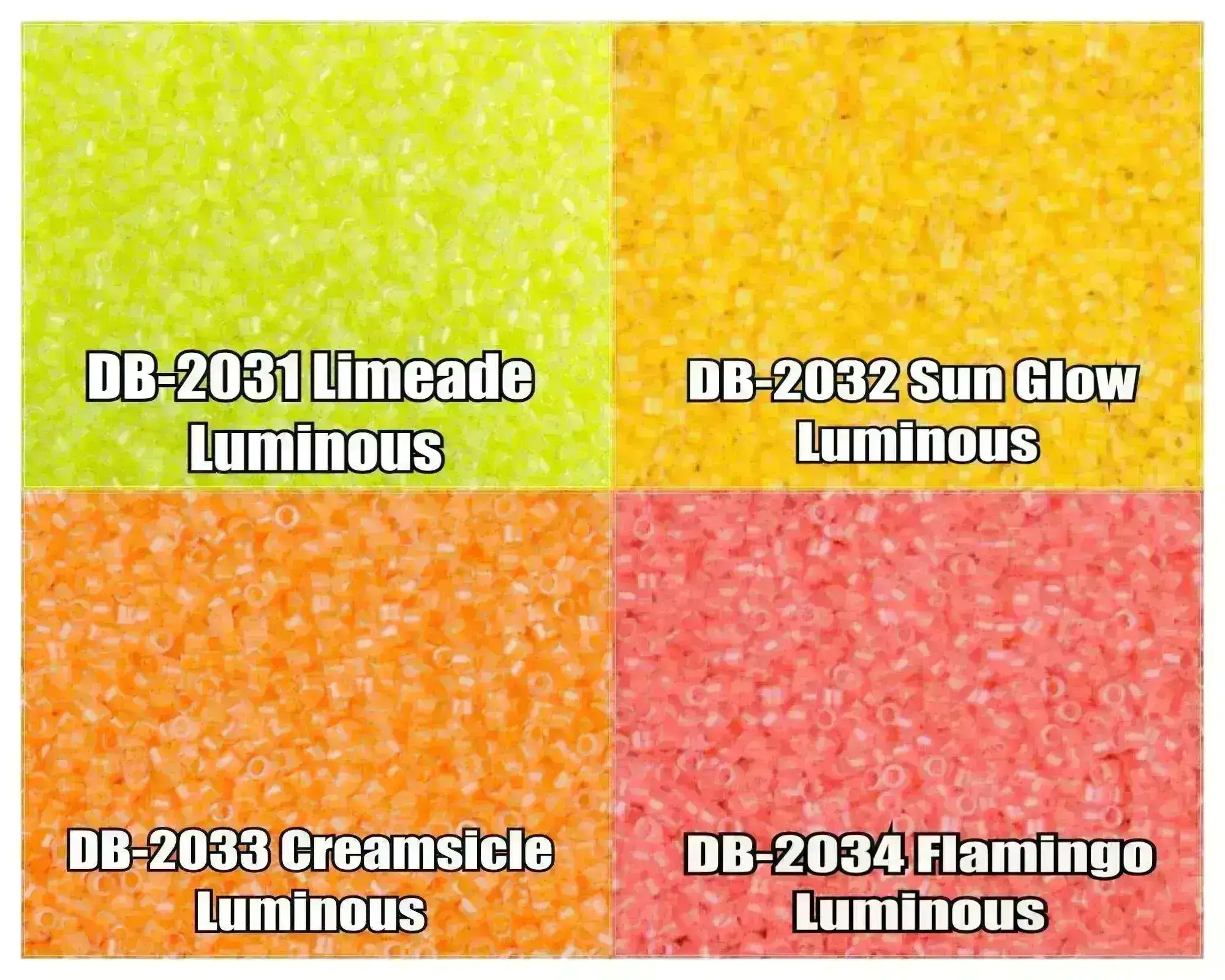 11/0 Delica Beads, DB2031, DB2032, DB2033, DB2034