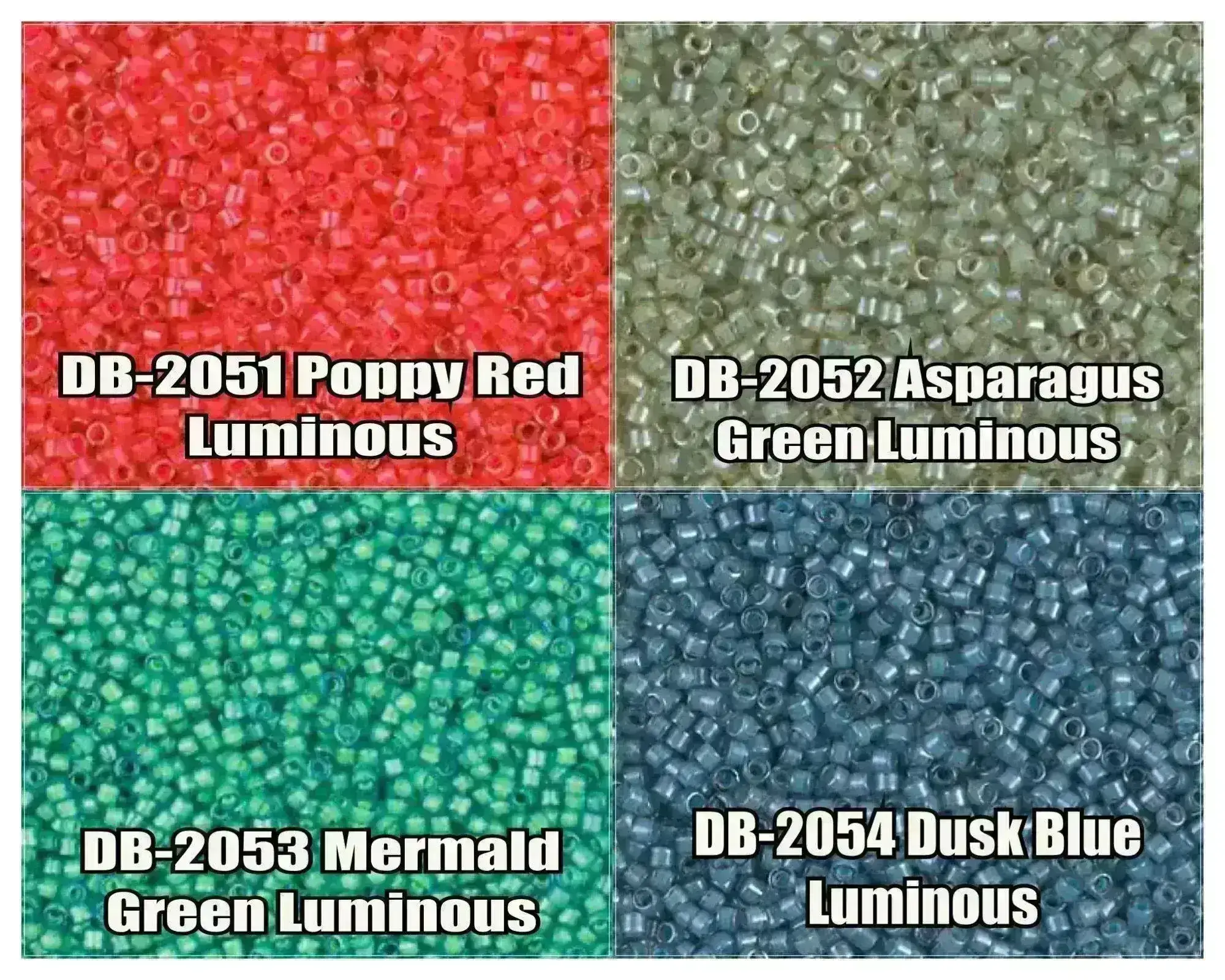 11/0 Delica Beads, DB2051, DB2052, DB2053, DB2054