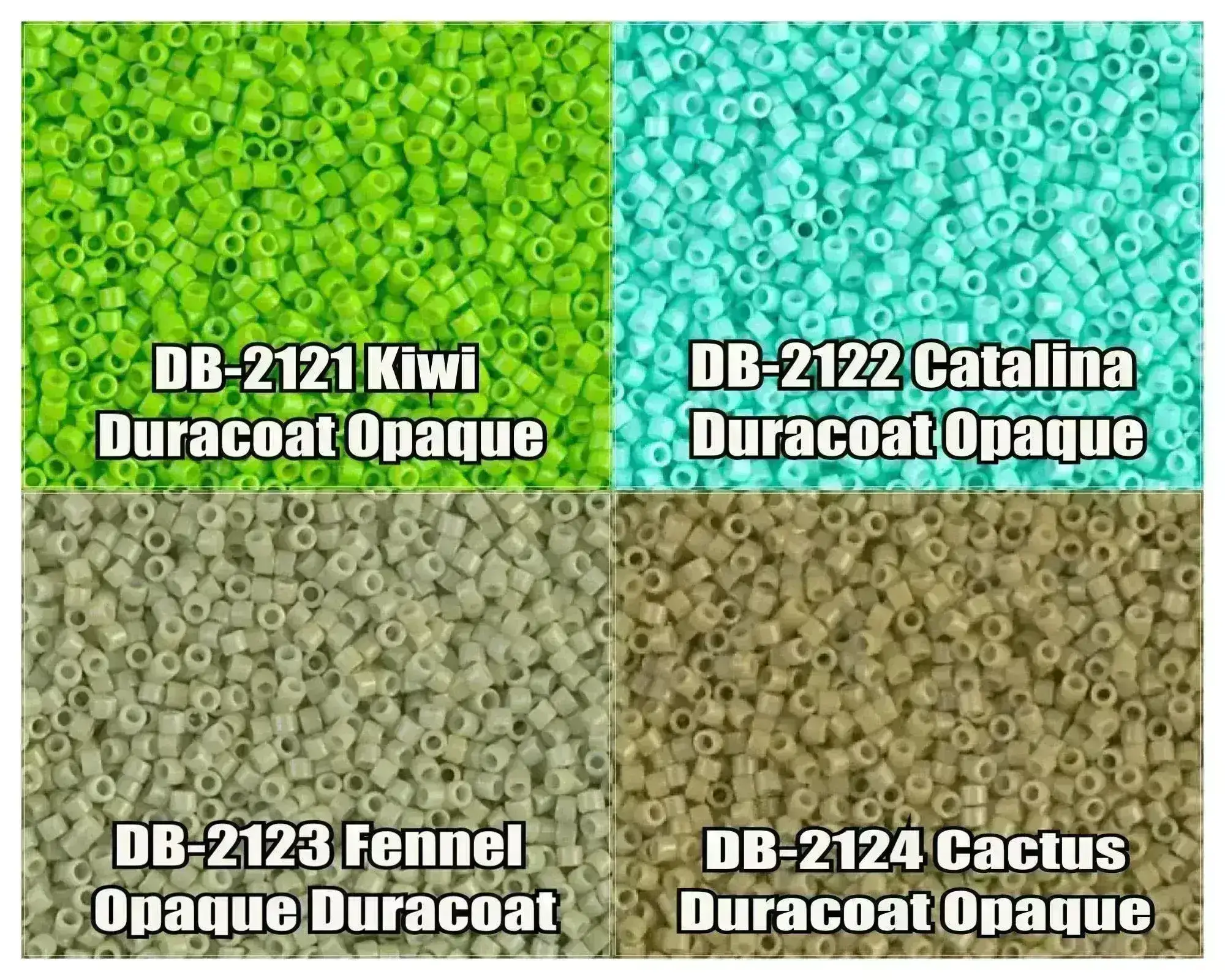 11/0 Delica Beads, DB2121, DB2122, DB2123, DB2124
