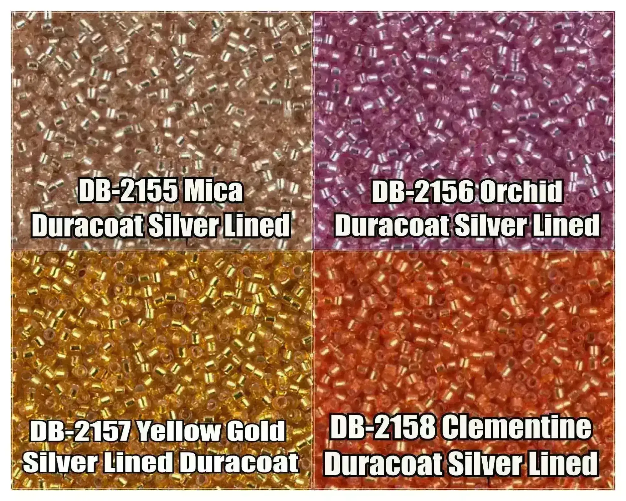 11/0 Delica Beads, DB2155, DB2156, DB2157, DB2158