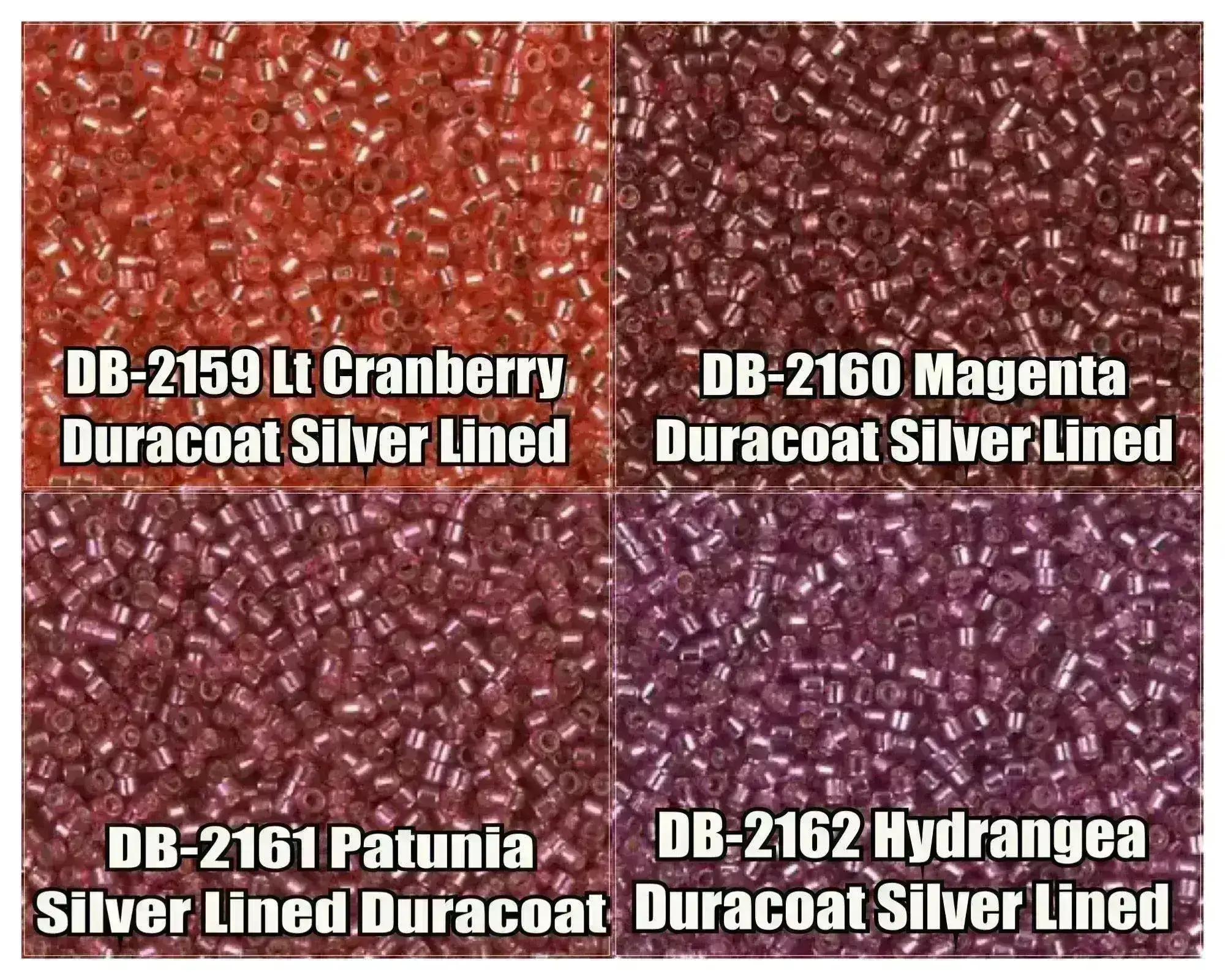 11/0 Delica Beads, DB2159, DB2160, DB2161, DB2162