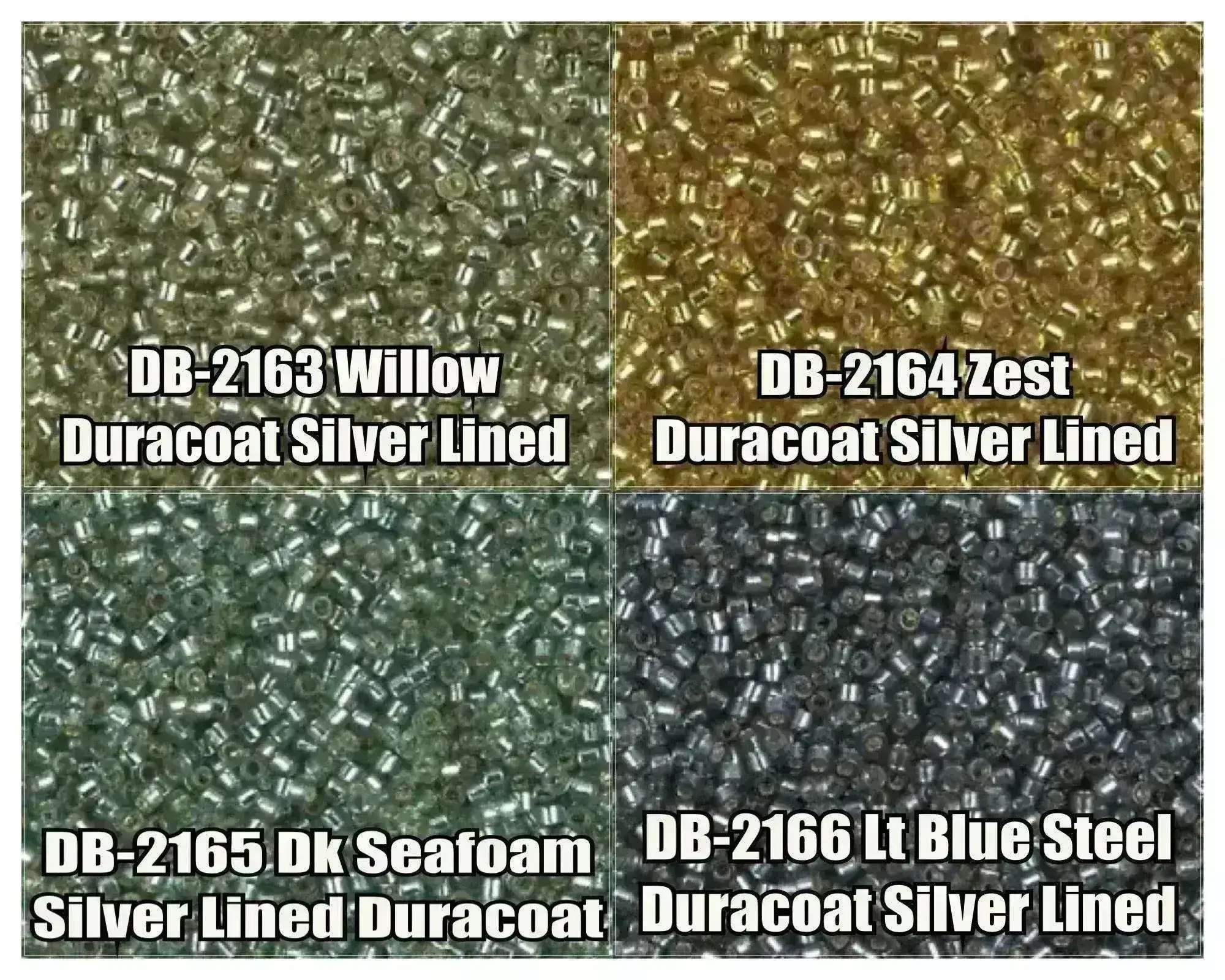 11/0  Delica Beads, DB2163, DB2164, DB2165, DB2166
