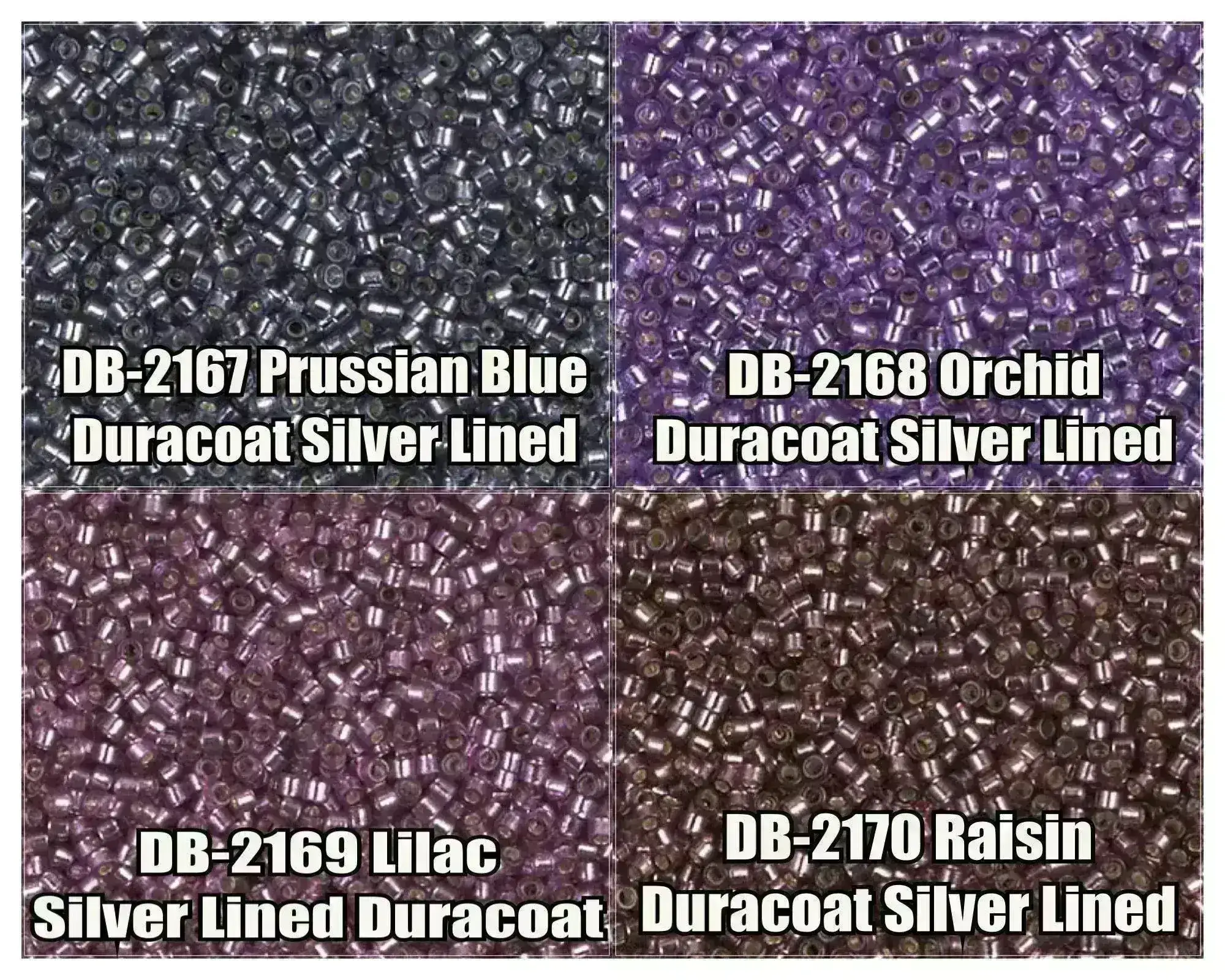 11/0 Delica Beads, DB2167, DB2168, DB2169, DB2170
