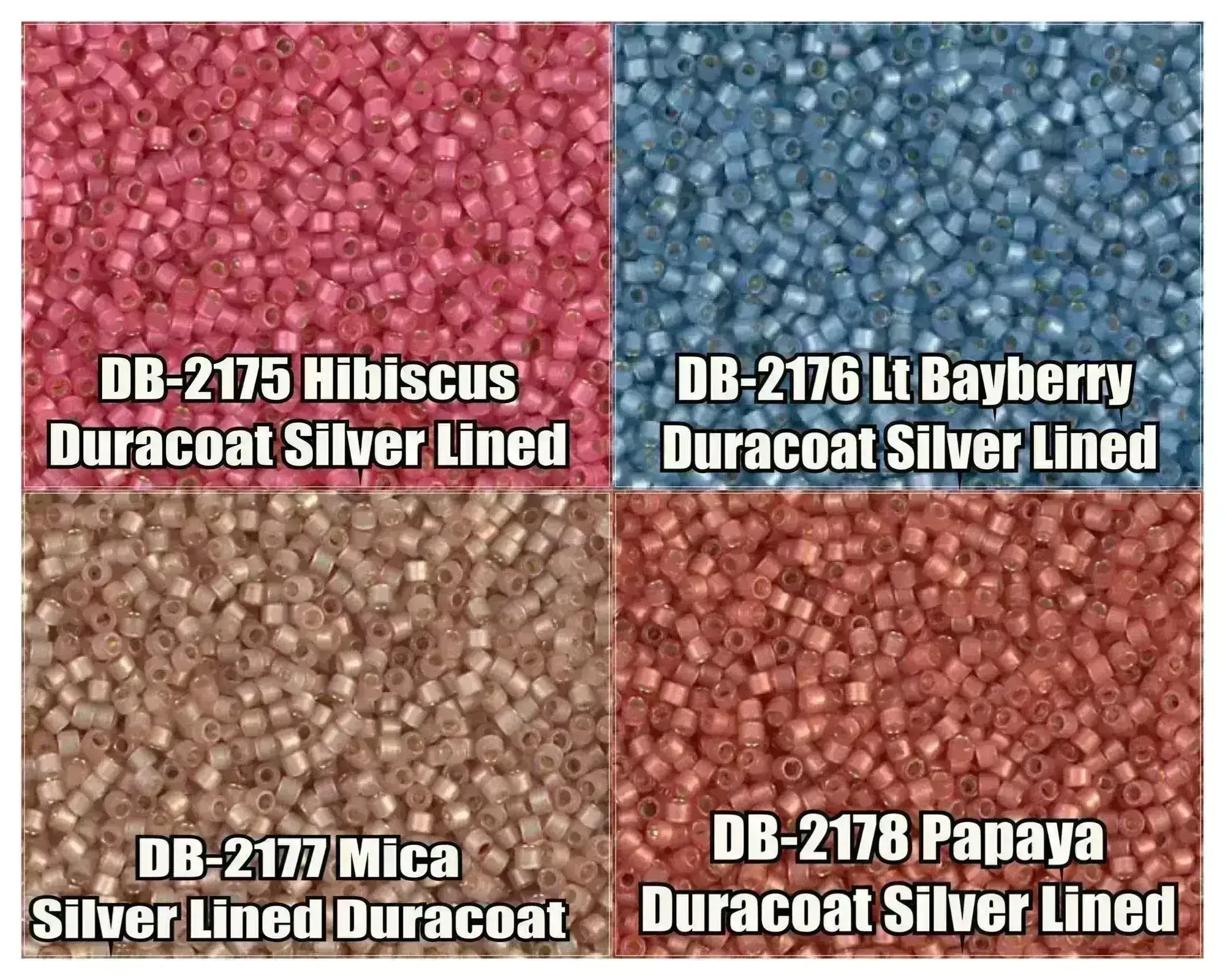 11/0  Delica Beads, DB2175, DB2176, DB2177, DB2178