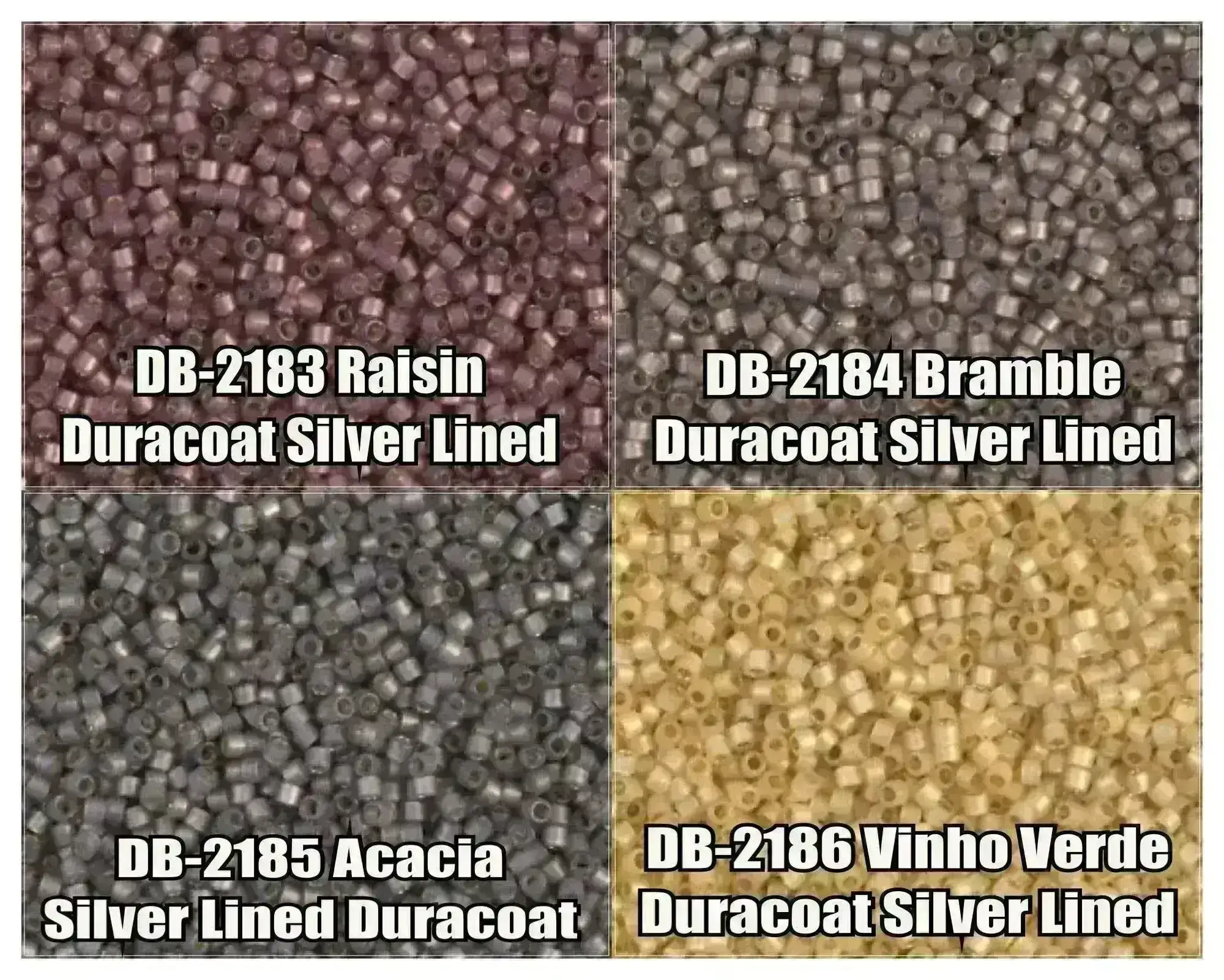 11/0 Delica Beads, DB2183, DB2184, DB2185, DB2186