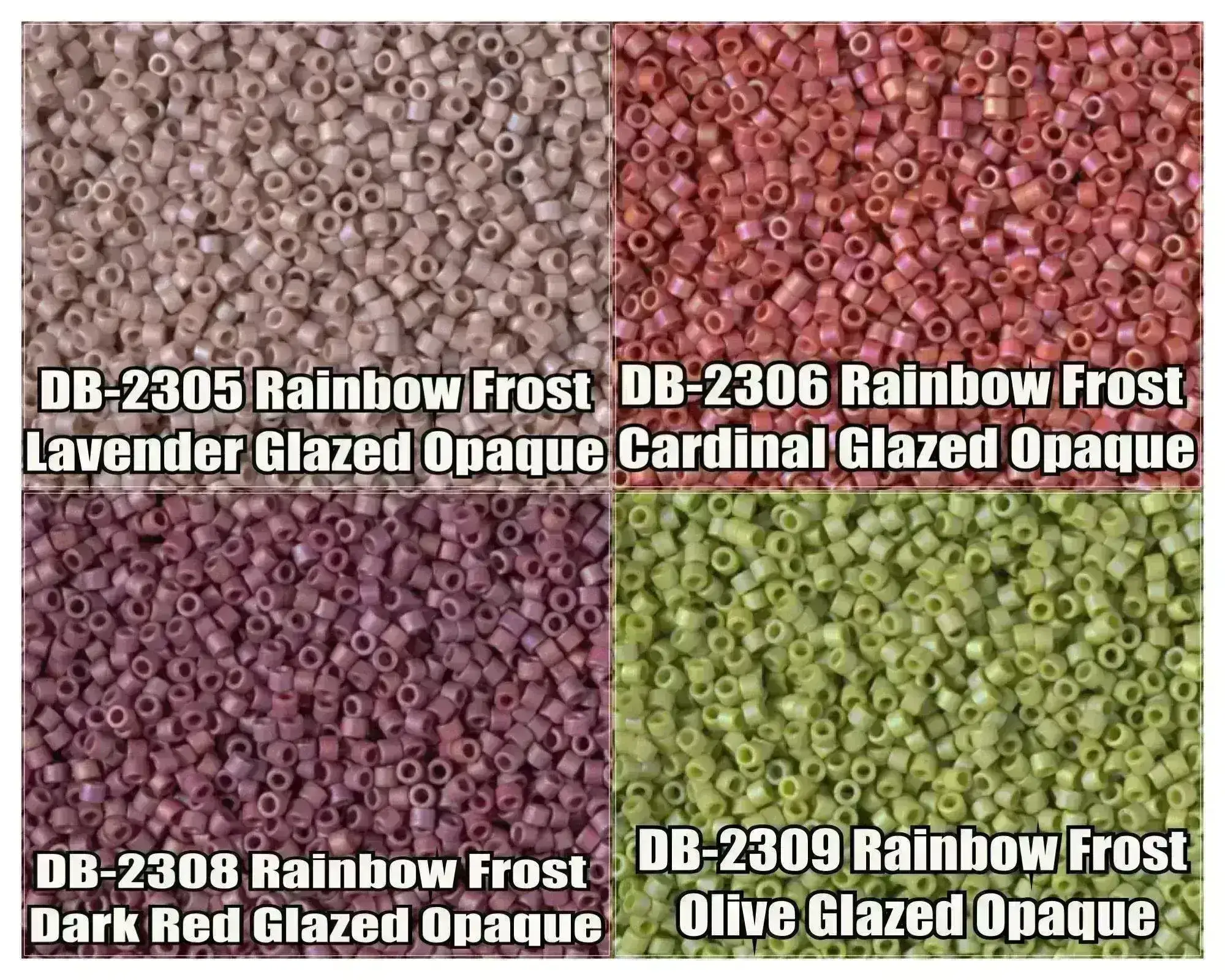 11/0 Delica Beads, DB2305, DB2306, DB2308, DB2309