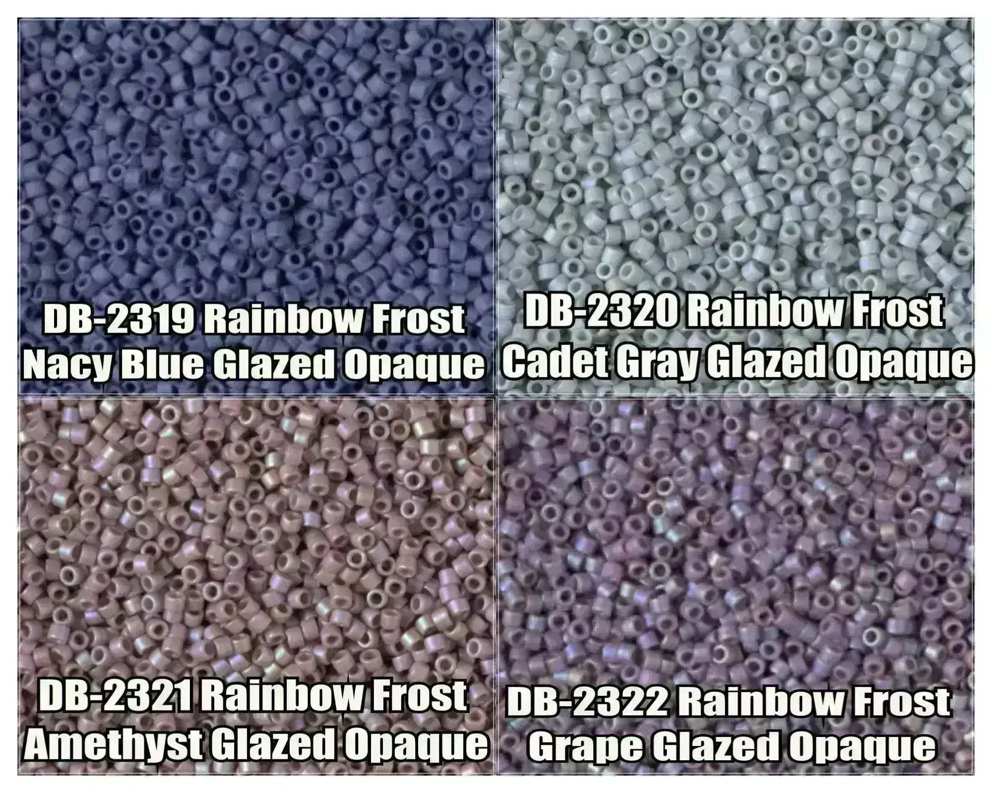 11/0 Delica Beads, DB2319, DB2320, DB2321, DB2322