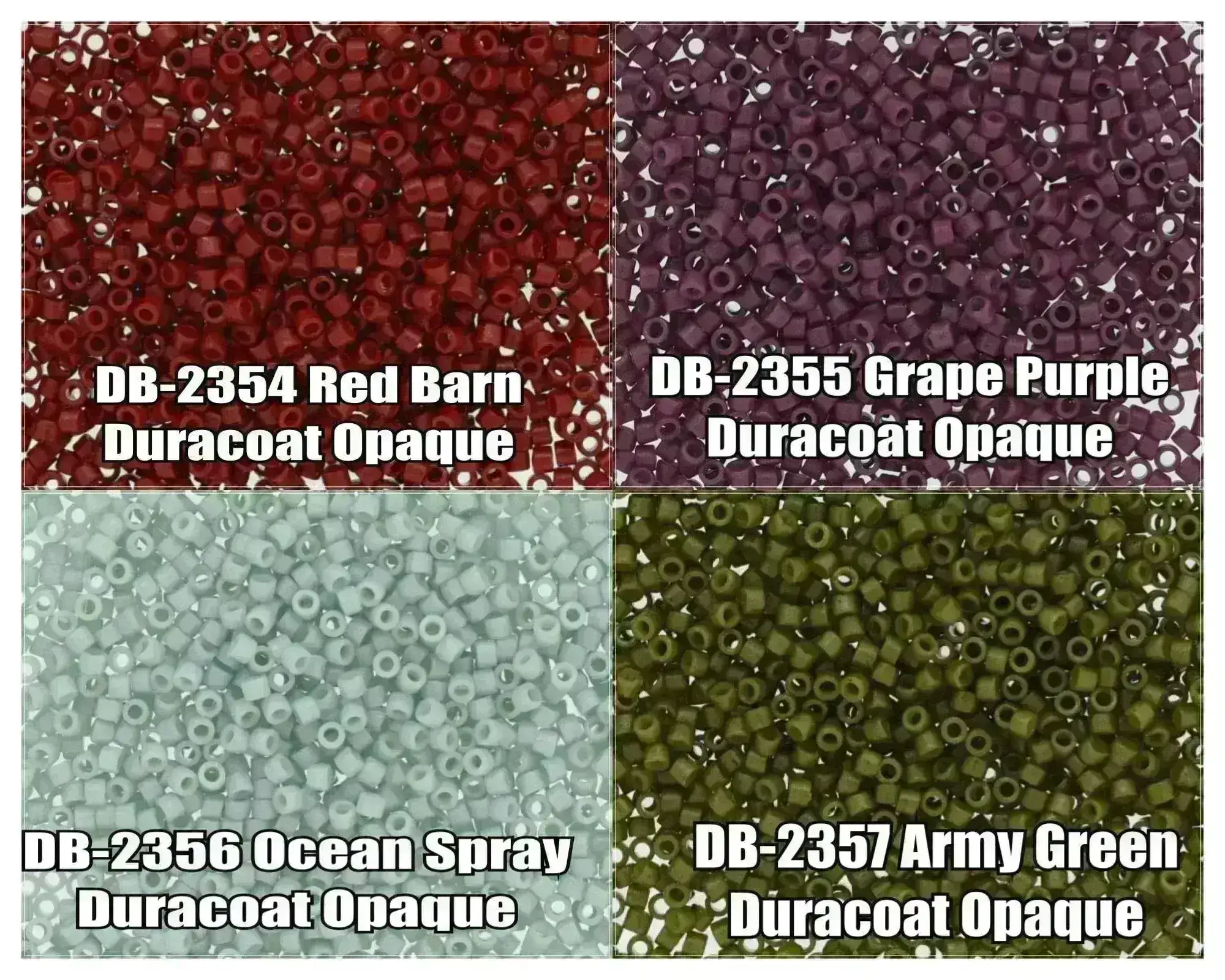 11/0  Delica Beads, DB2354, DB2355, DB2356, DB2357